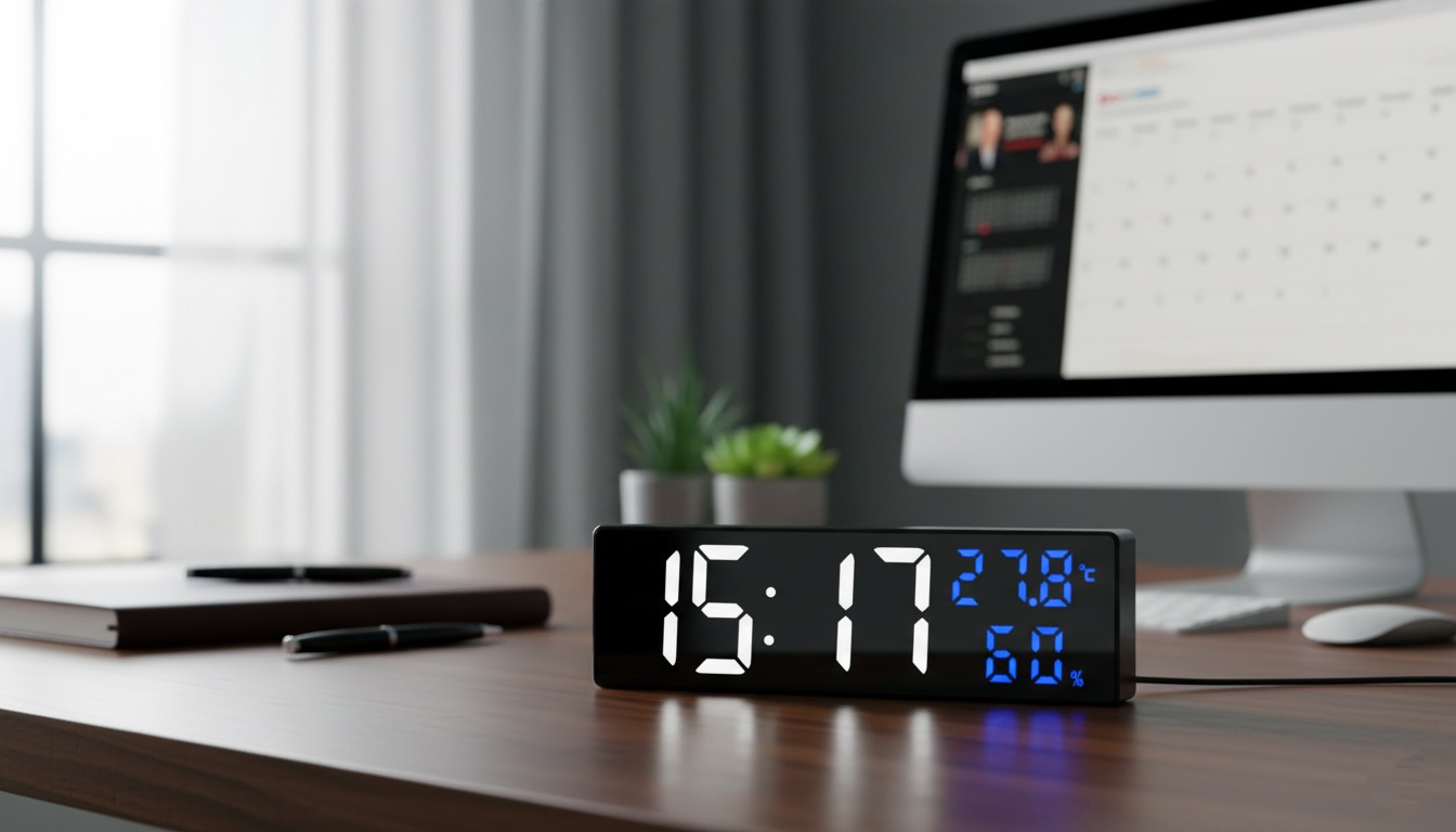 ساعت دیواری و رو میزی دیجیتال LED مدل 3818