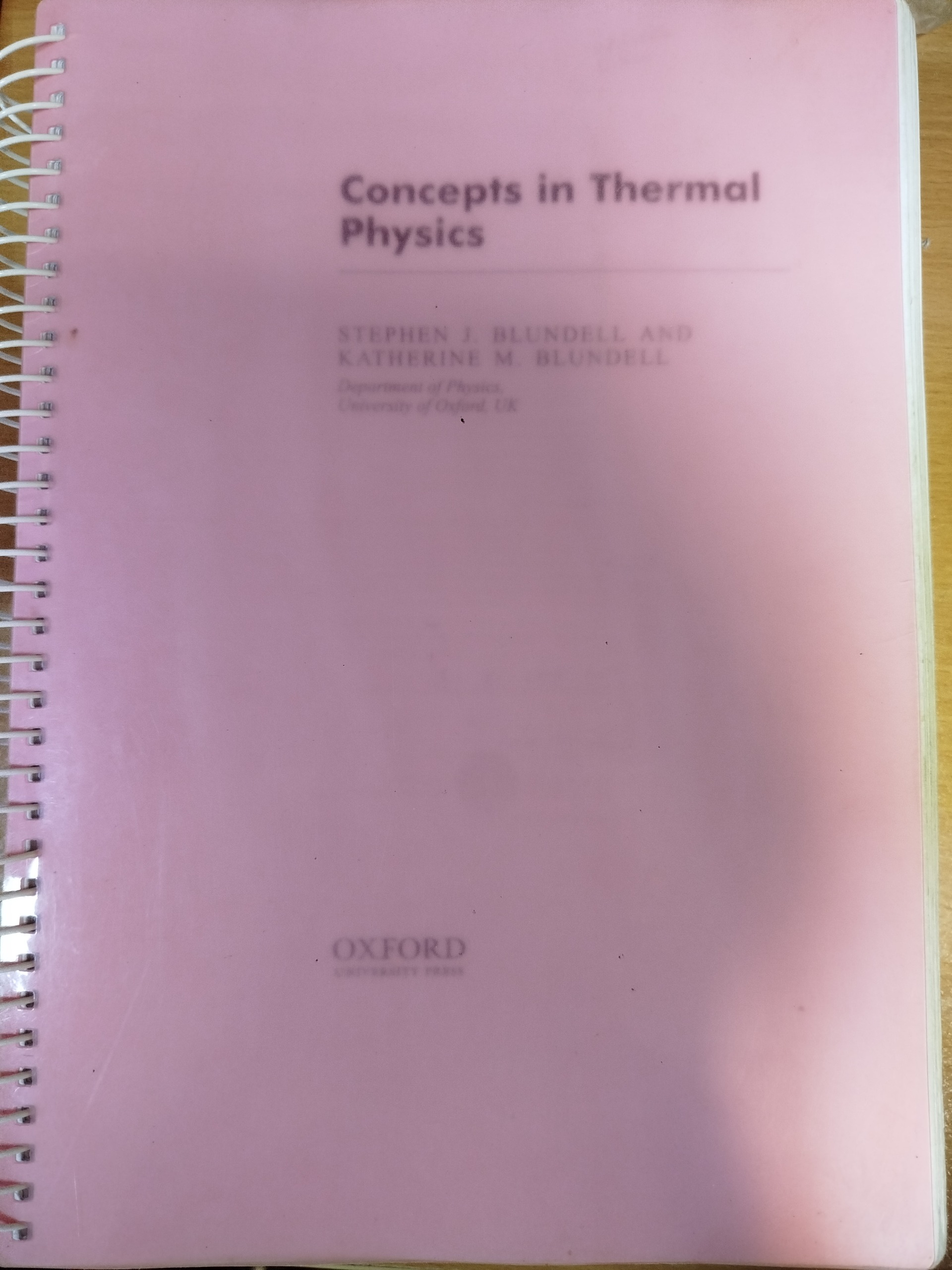 مفاهیم فیزیک گرما بلاندل Blundell