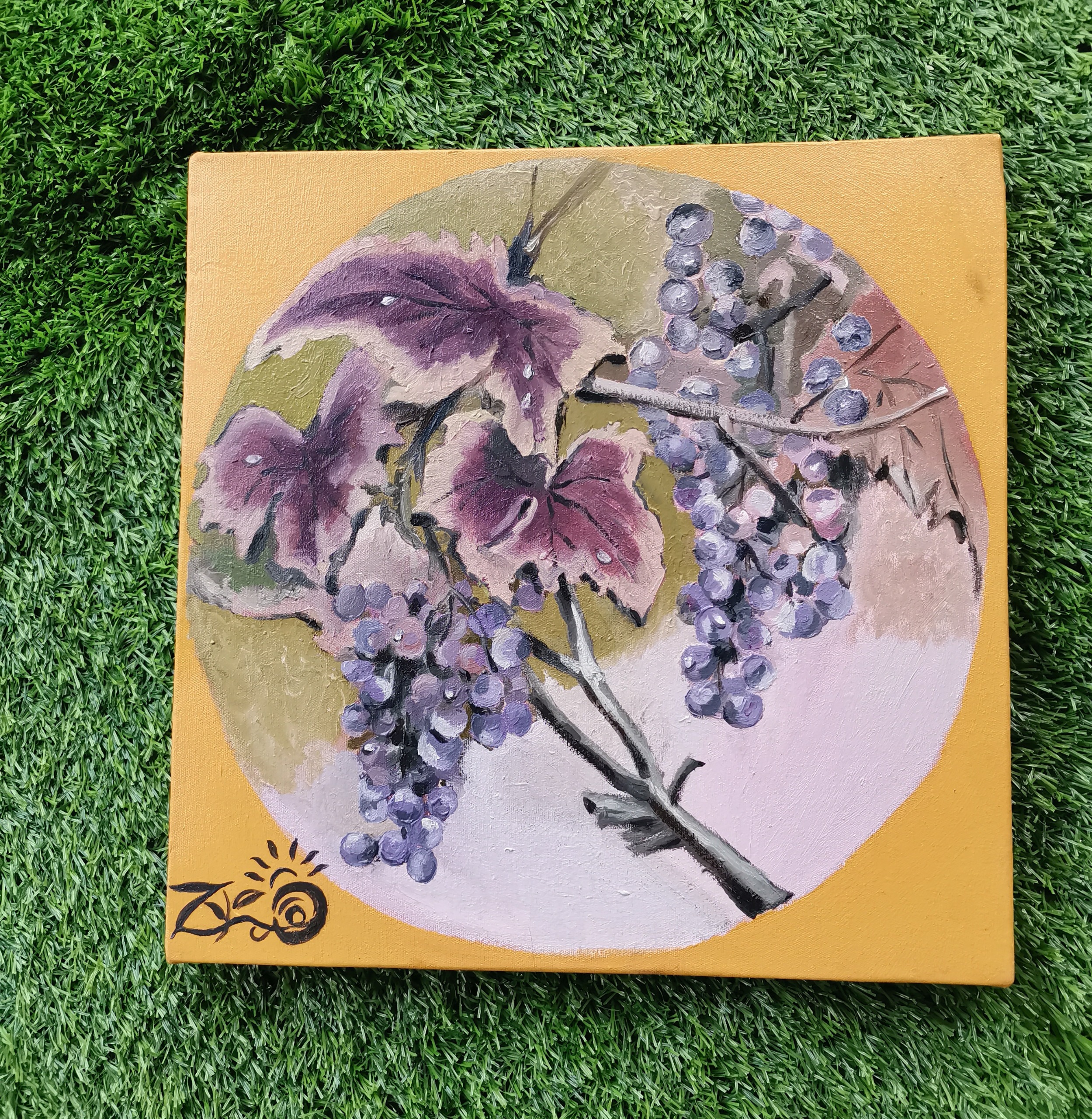 خوشه های ارغوانی ـ  نقاشی رنگ روغن