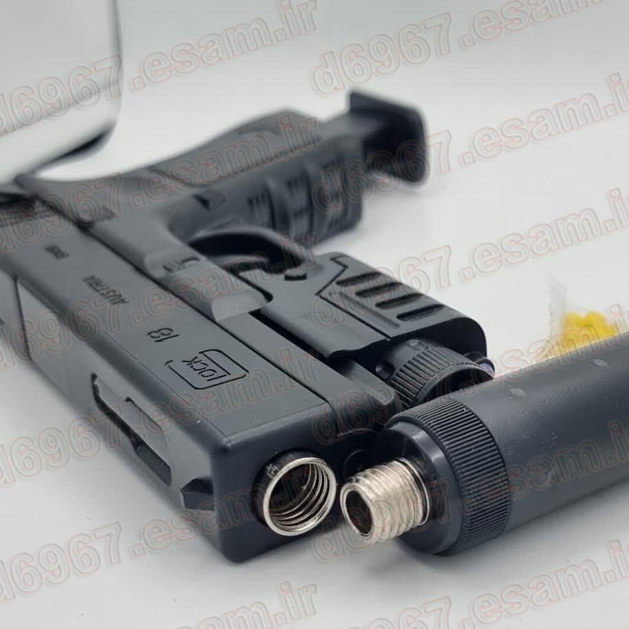 تفنگ کلت طرح گلاک ساچمه ای با صداخفه کن و لیزر