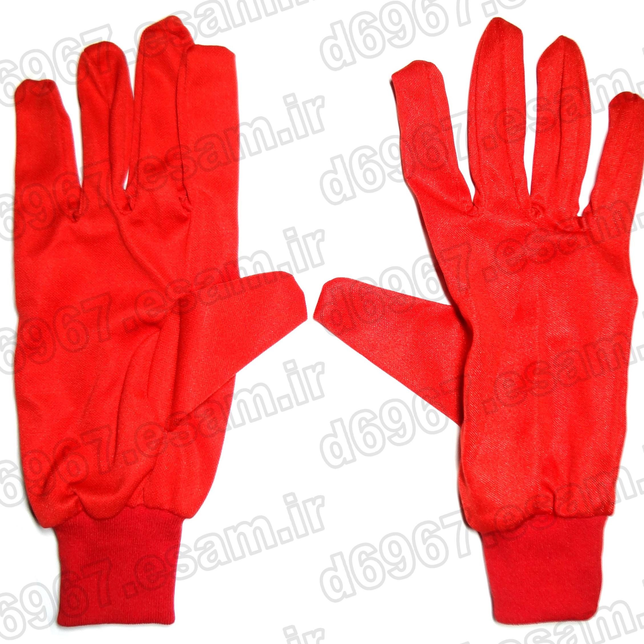 دستکش پارچه ای قرمز تشریفات نظامی