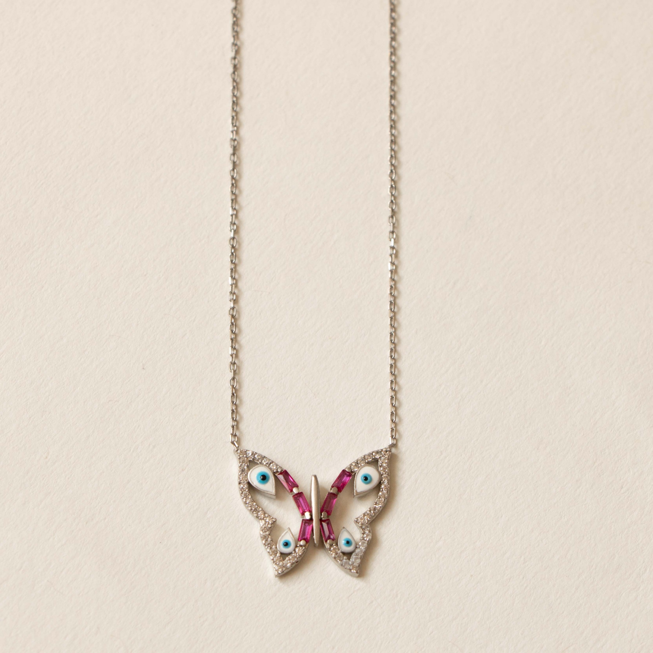 گردنبند نقره زنانه طرح پروانه