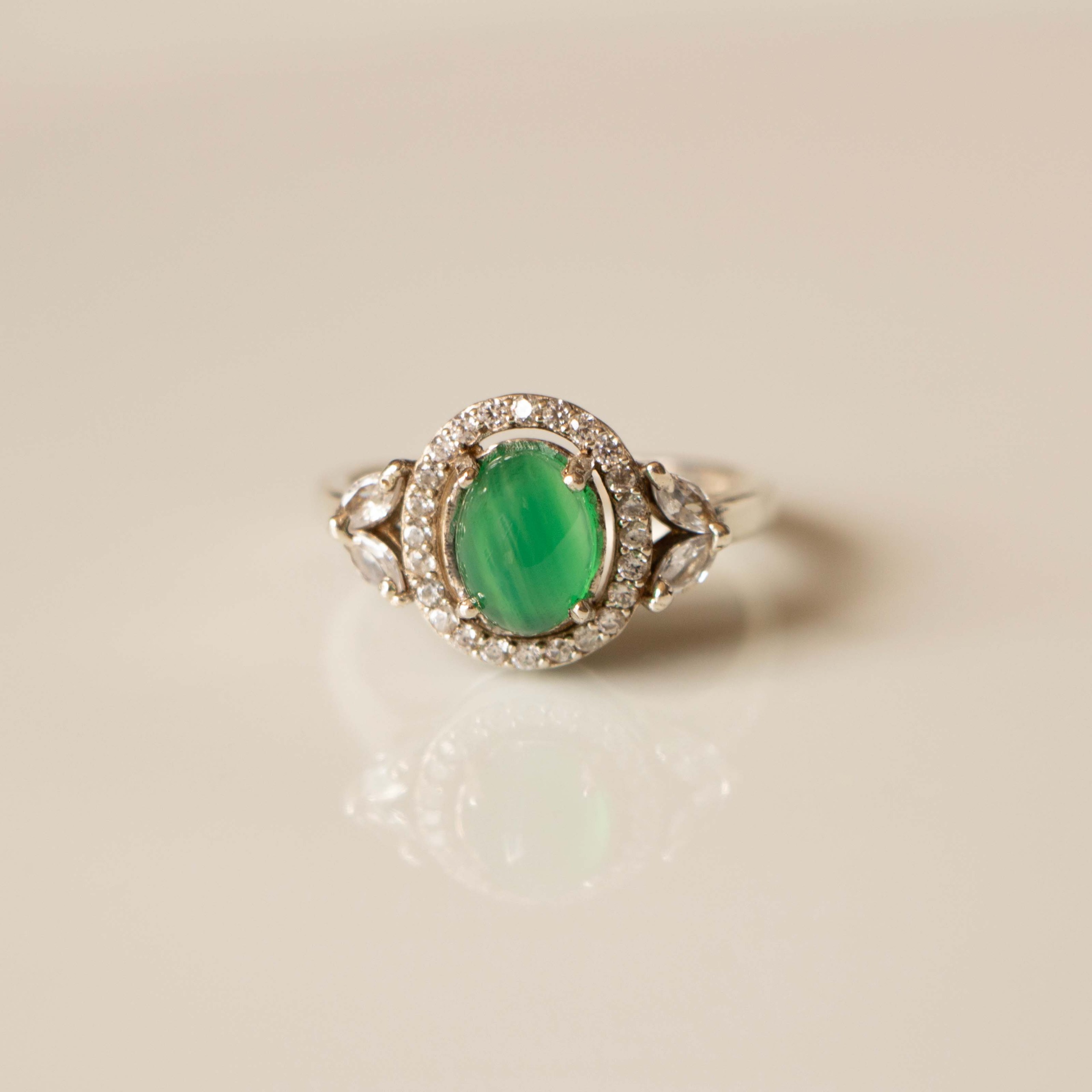 انگشتر زنانه عقیق سبز