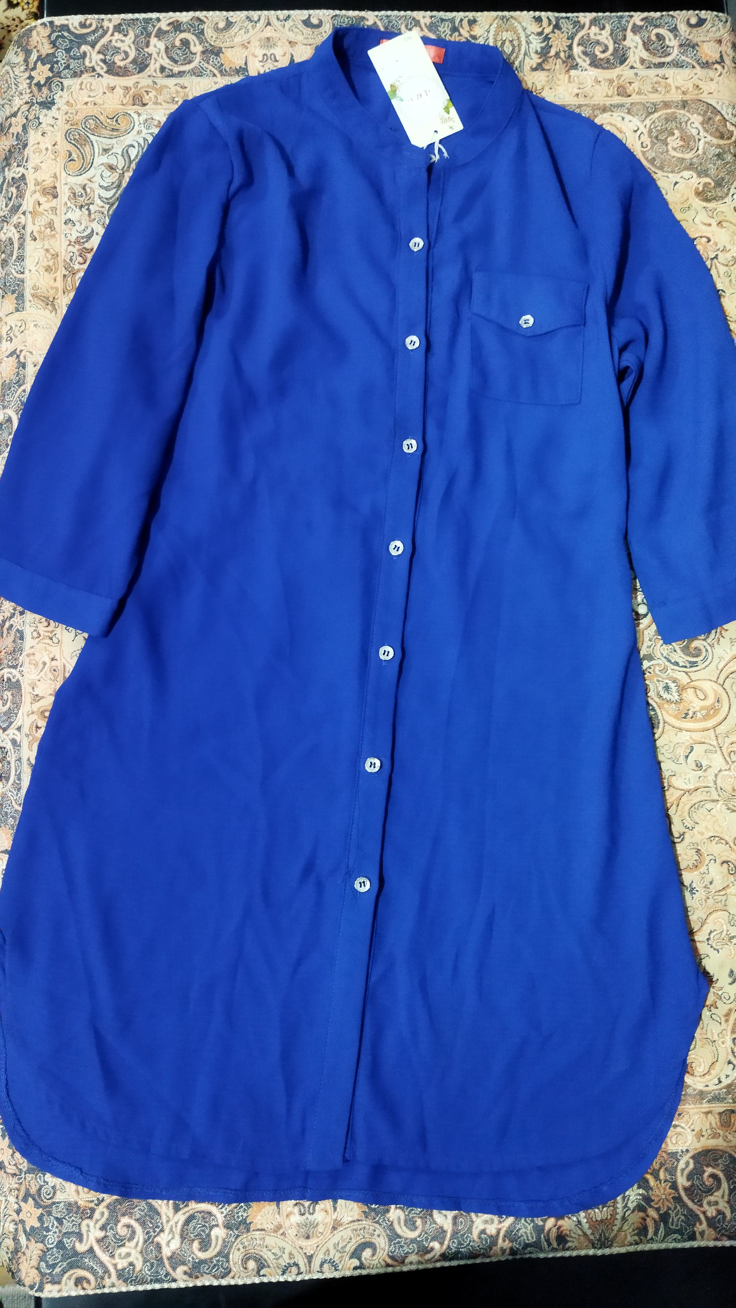 مانتو آبی تابستانه