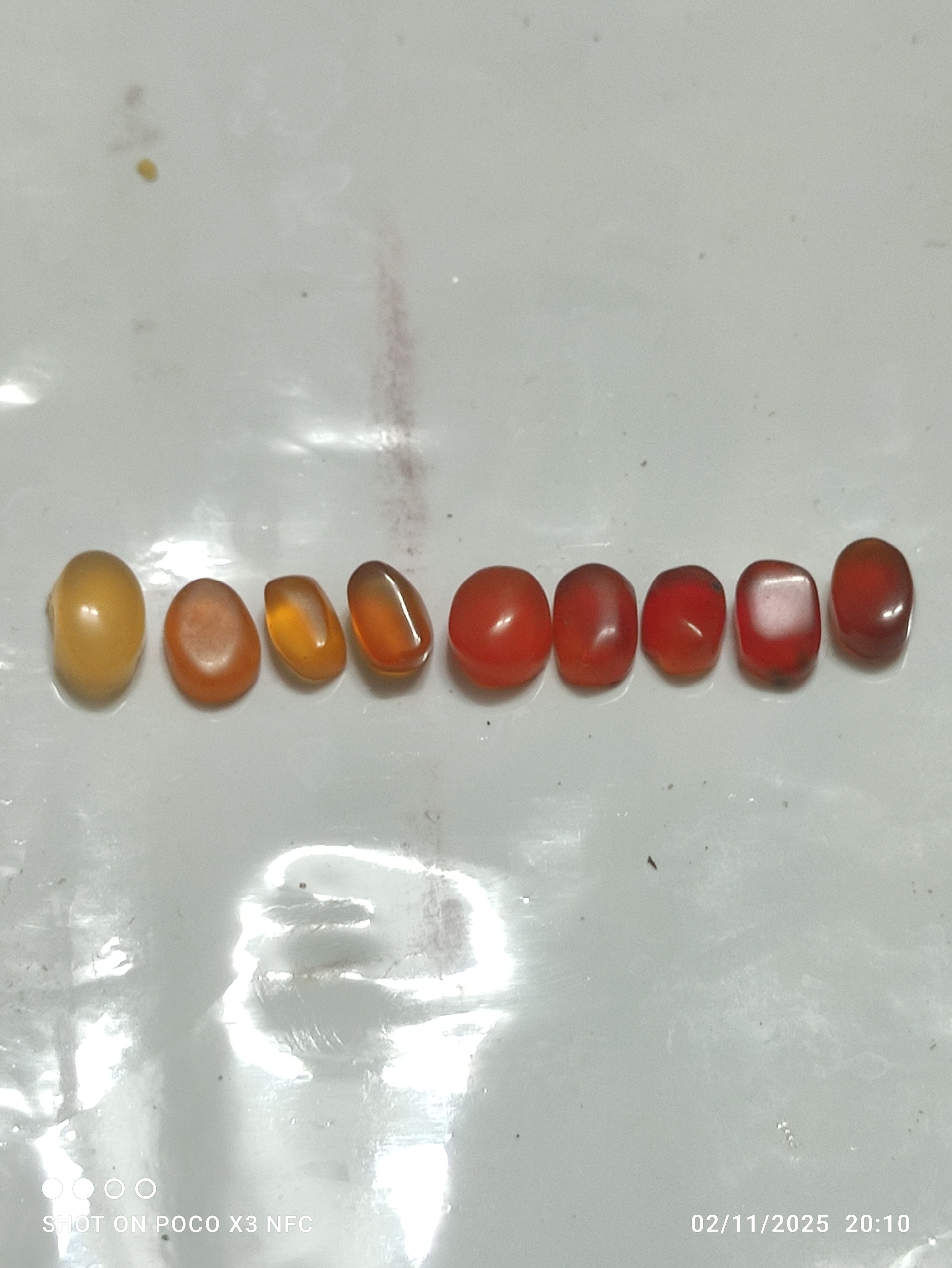 9 عدد نگین سنگ عقیق اصل