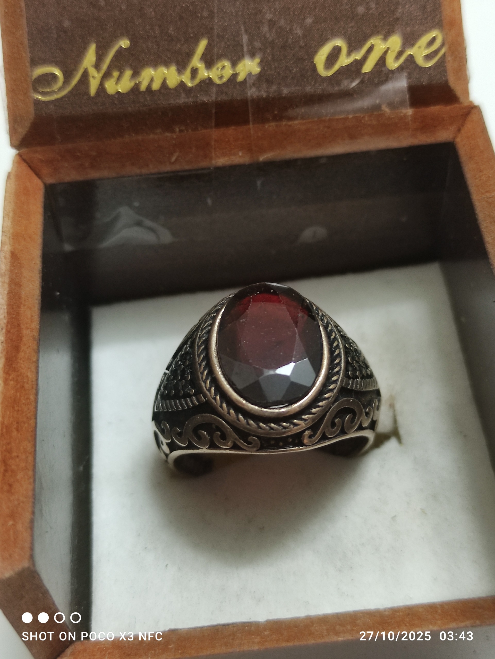 انگشتر با نگین یاقوت اصلی