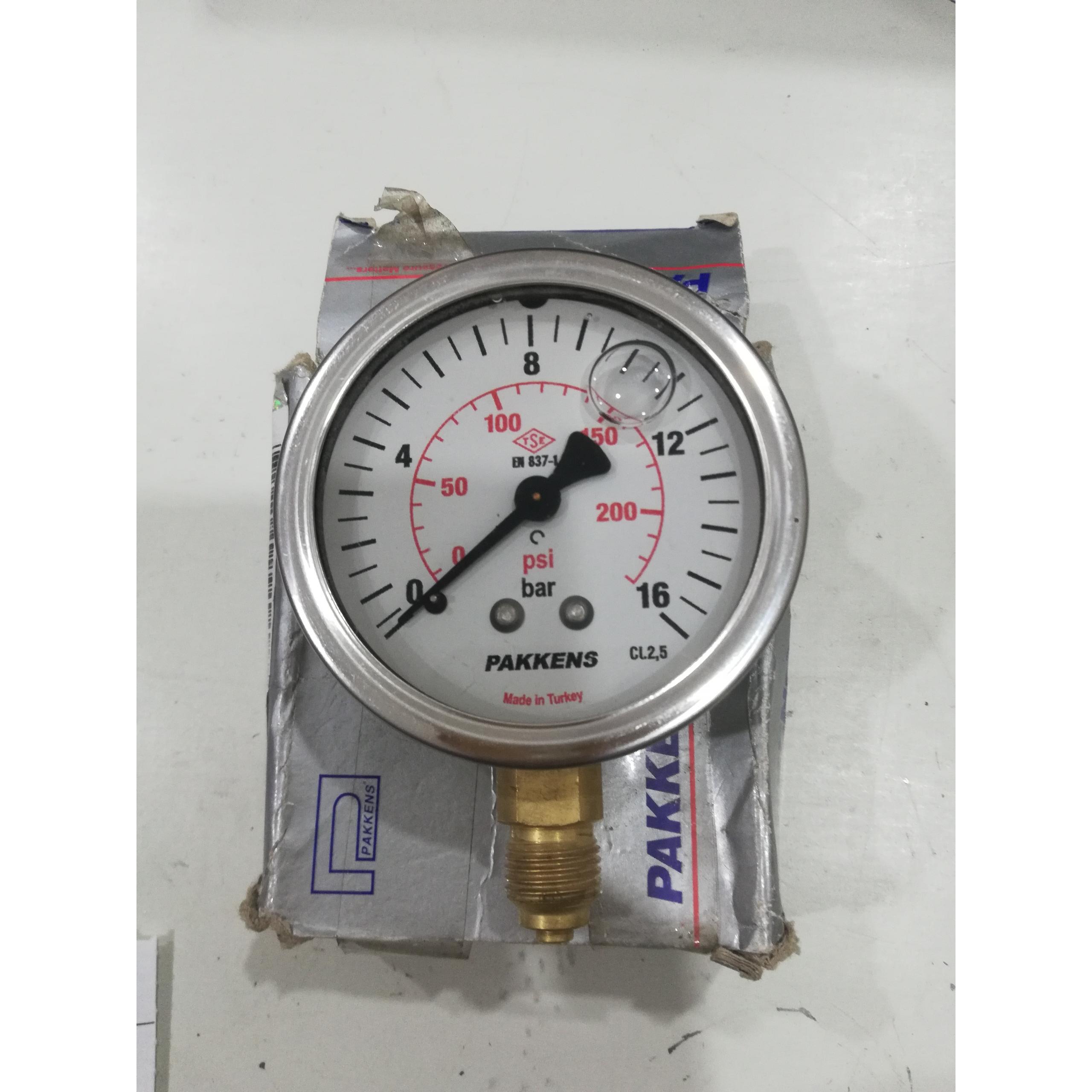 مانومتر پکنز 16 بار صفحه 6 سانت