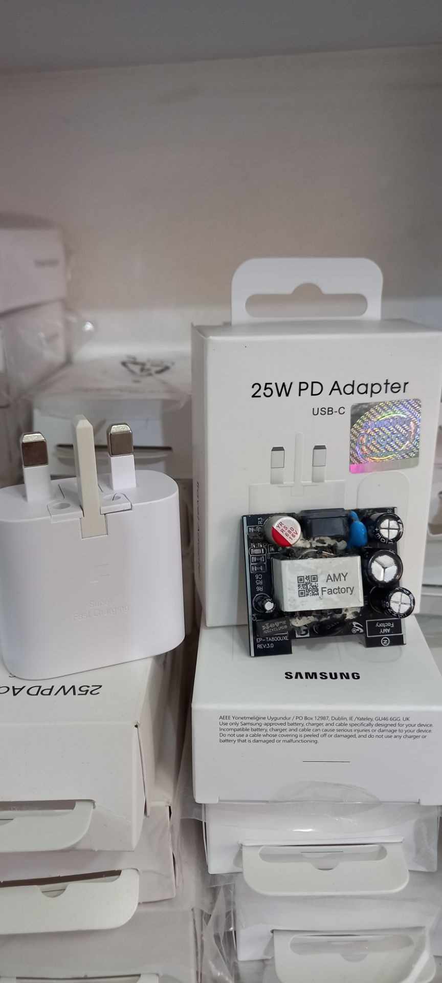 اداپتور 25w سامسونگ اصل سریال یکی