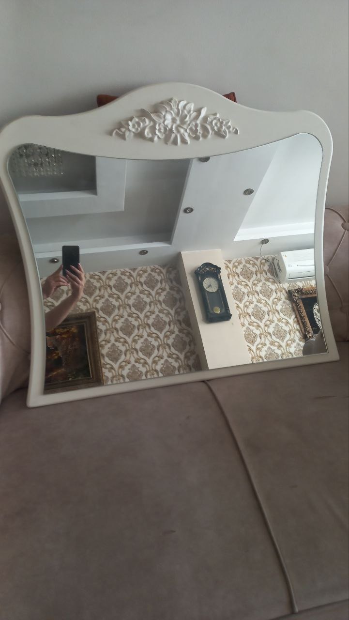 آینه دور چوبی
