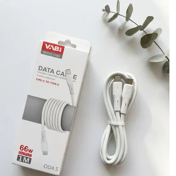 کابل شارژ اصل فست شارژ 66 وات برند vabi