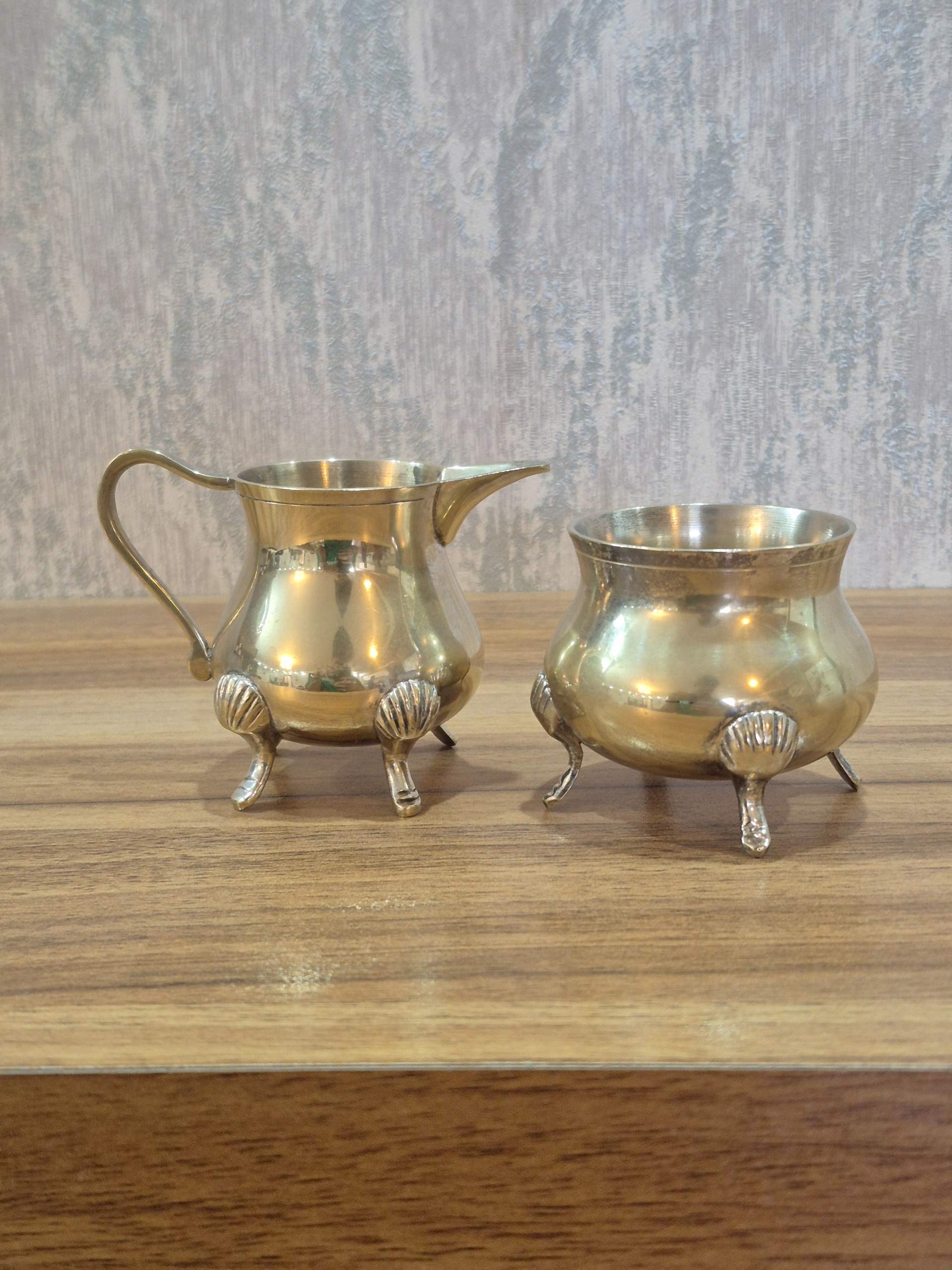 تی ست خامه زن و شکردان برنجی