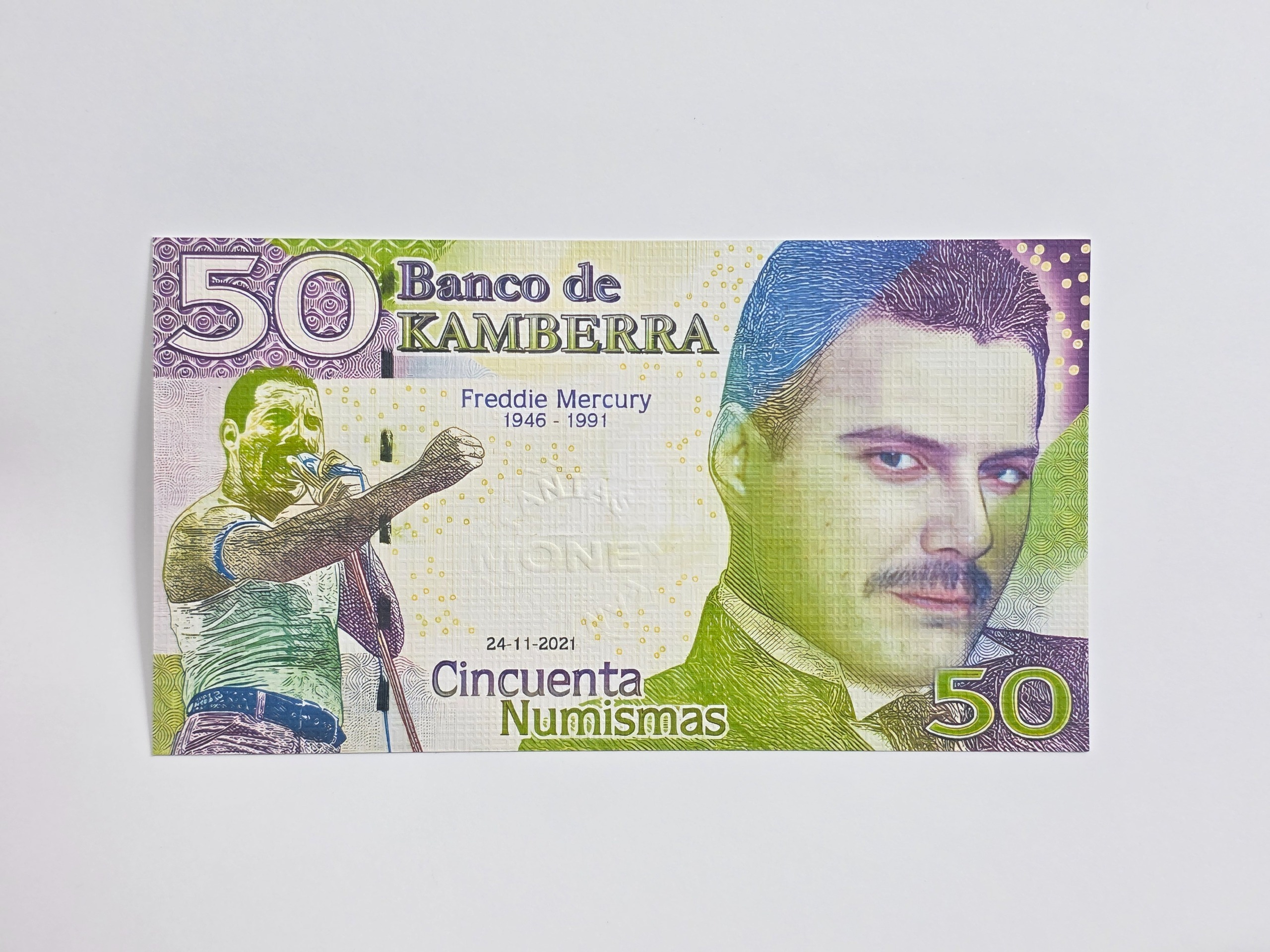 50 دلار فردی مرکوری (کوئین) با کاغذی خاص Original