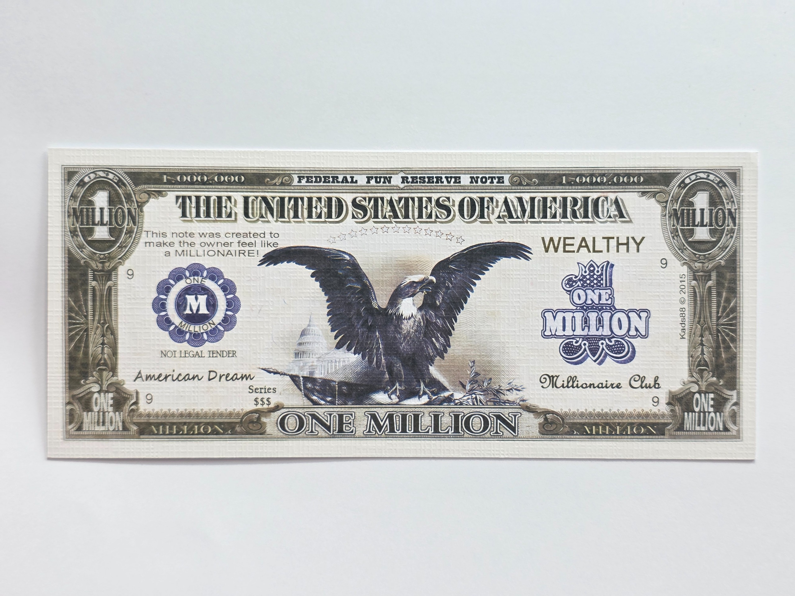 1 میلیون دلار آمریکا با کاغذی خاص Original تیپ 4