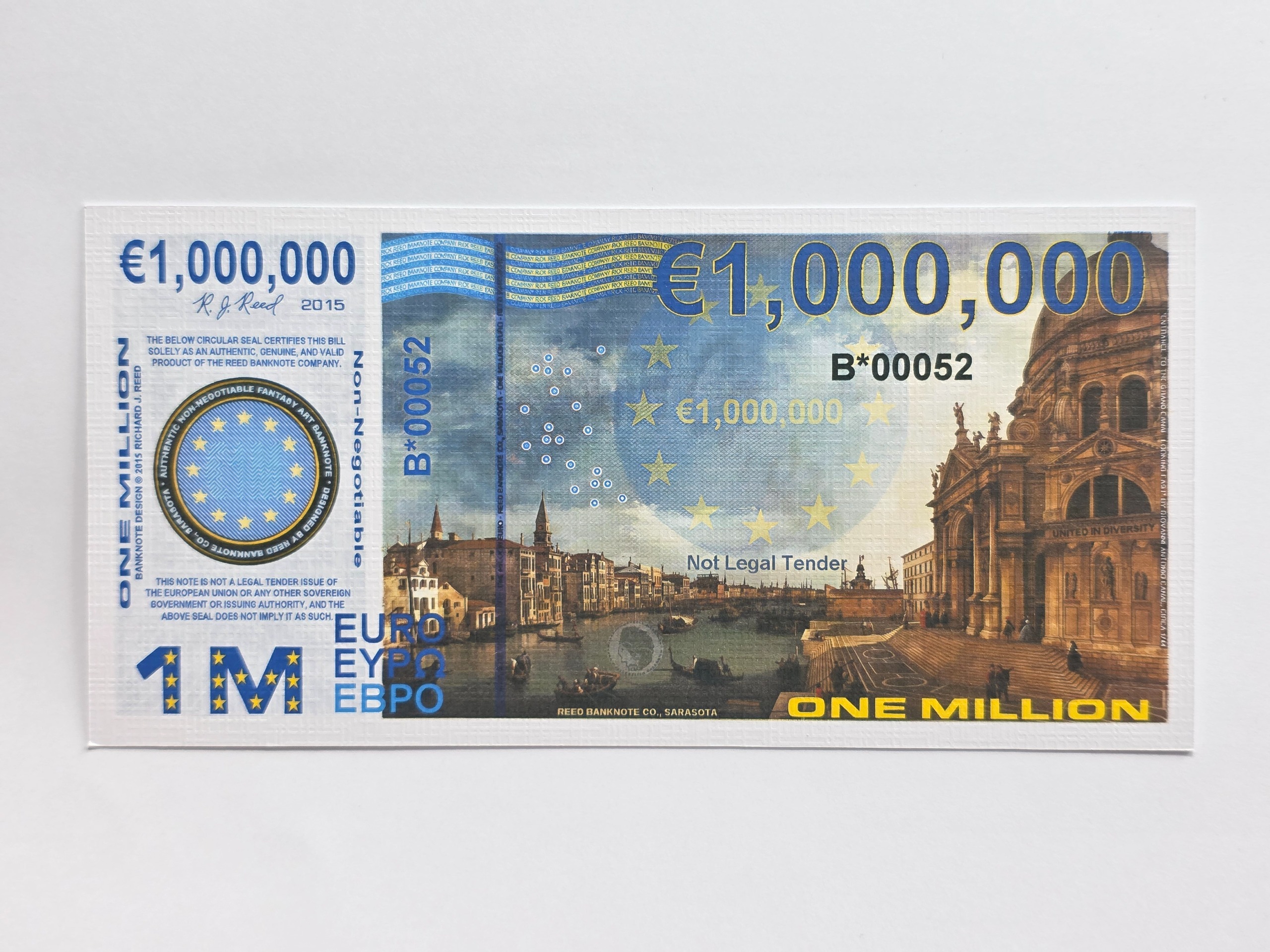 1 میلیون یورو تابلوئی با کاغذی خاص Original