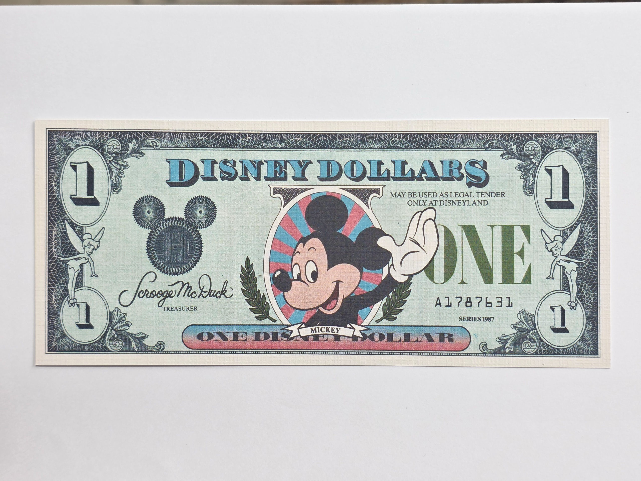 1 دلار (میکی موس) با کاغذی خاص Original