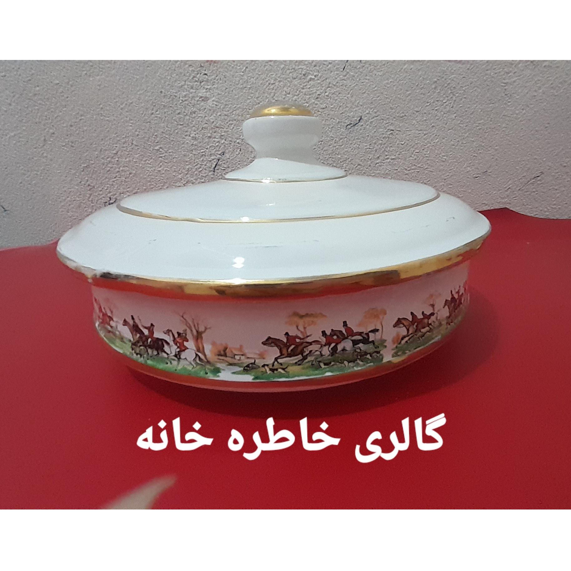 ظرف سرامیکی قدیمی باطرحFox hunting