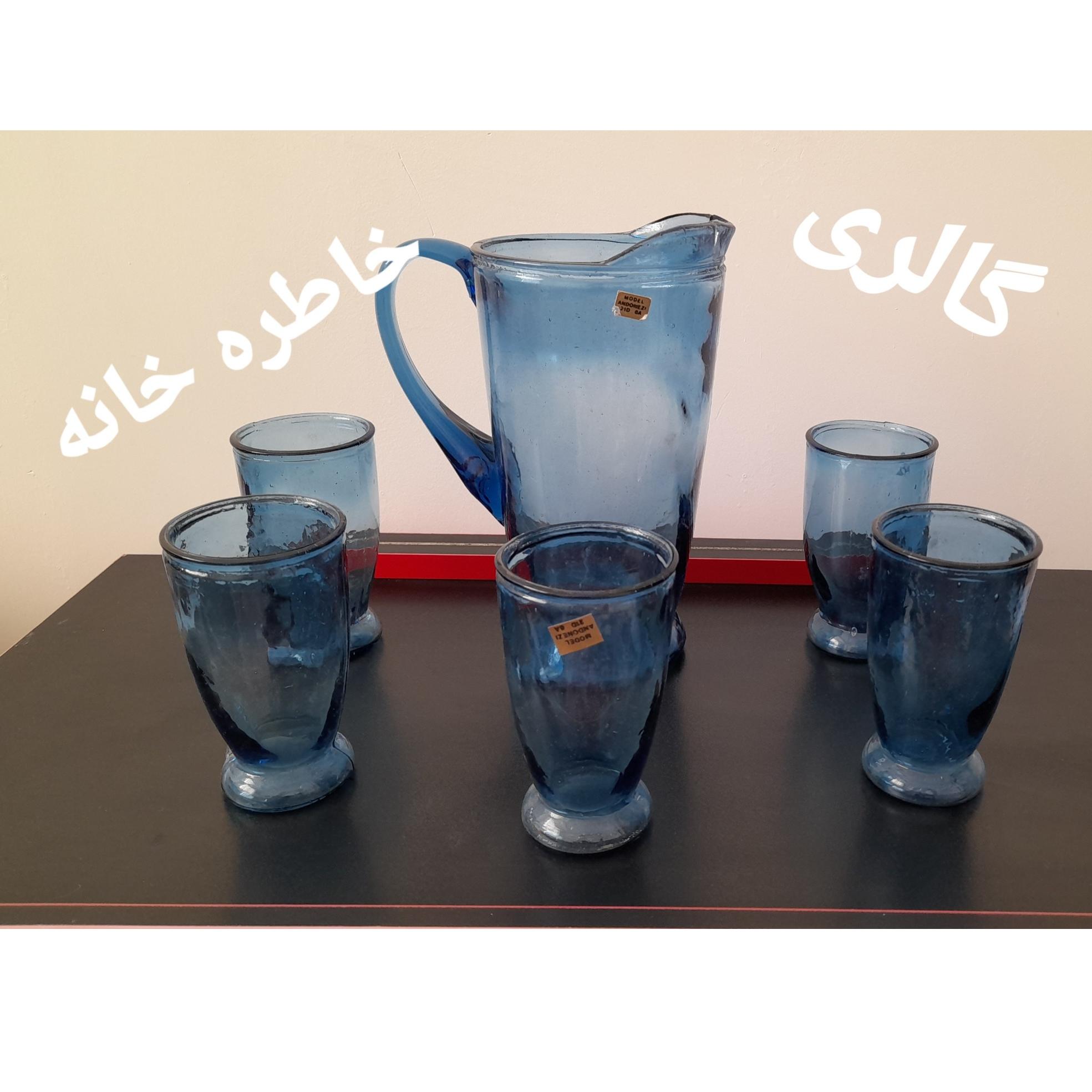 پارچ ولیوان مدل اندونزی، لاجوردی قدیمی