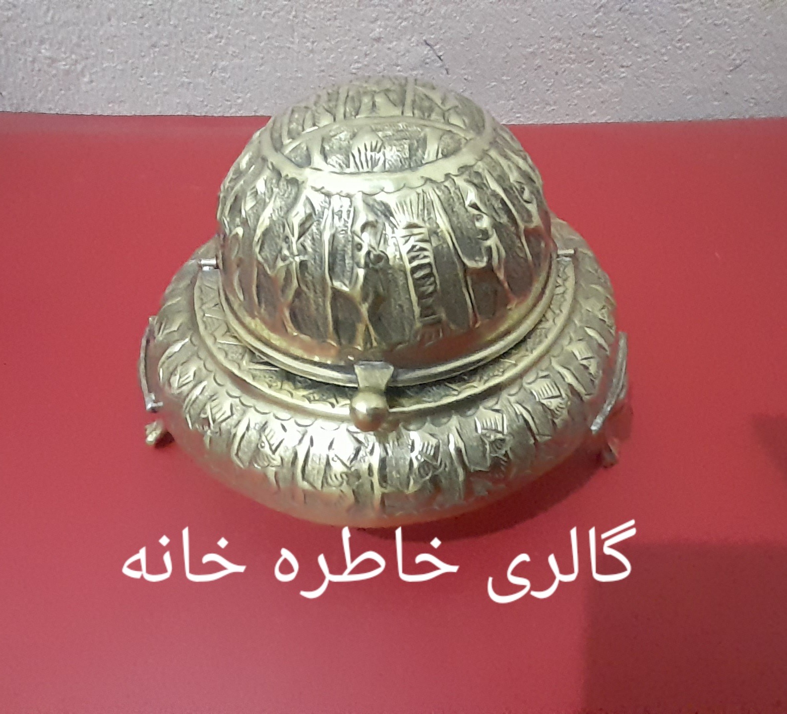 خاویار خوری برنجی قدیمی