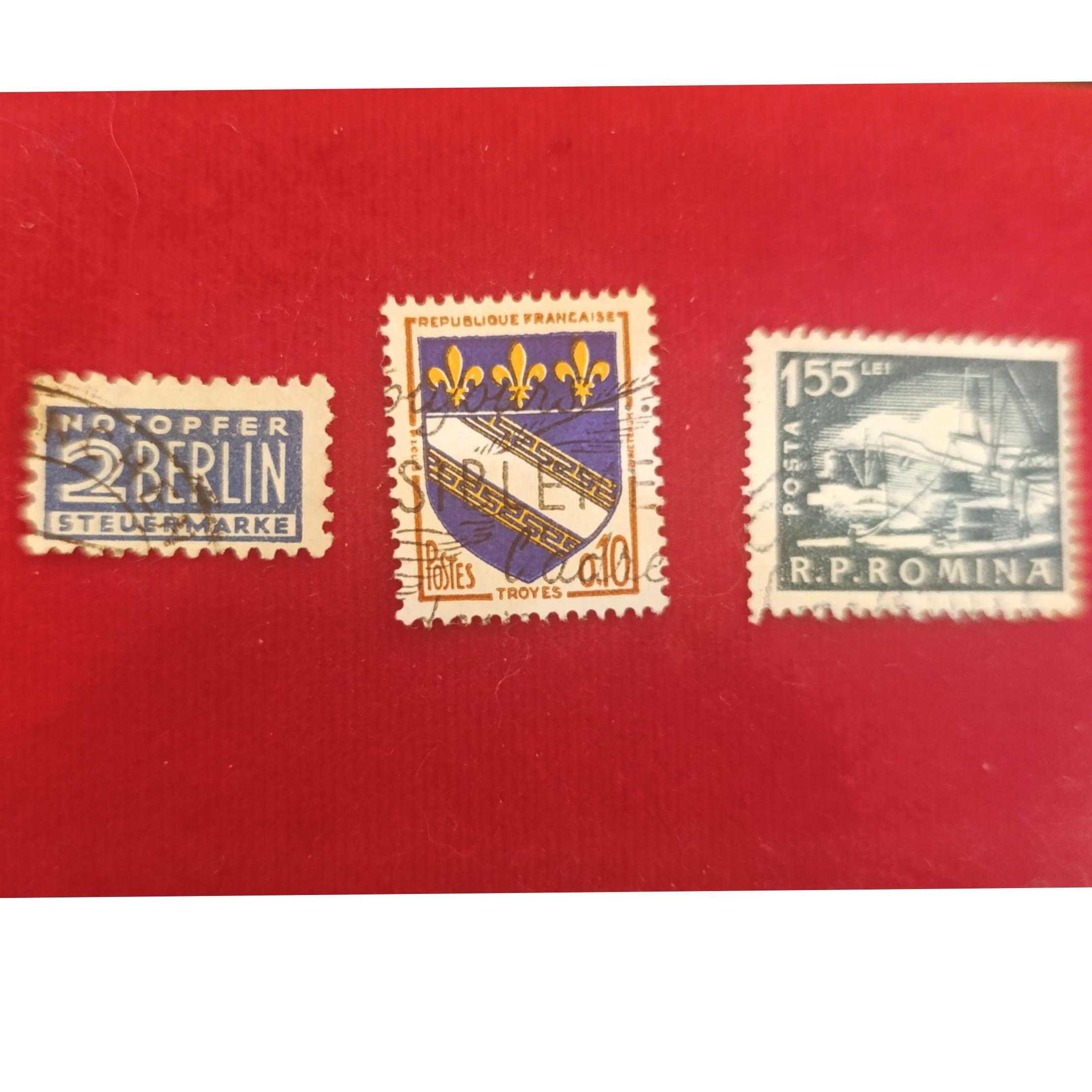 کد 107 تمبر مهر خورده خارجی