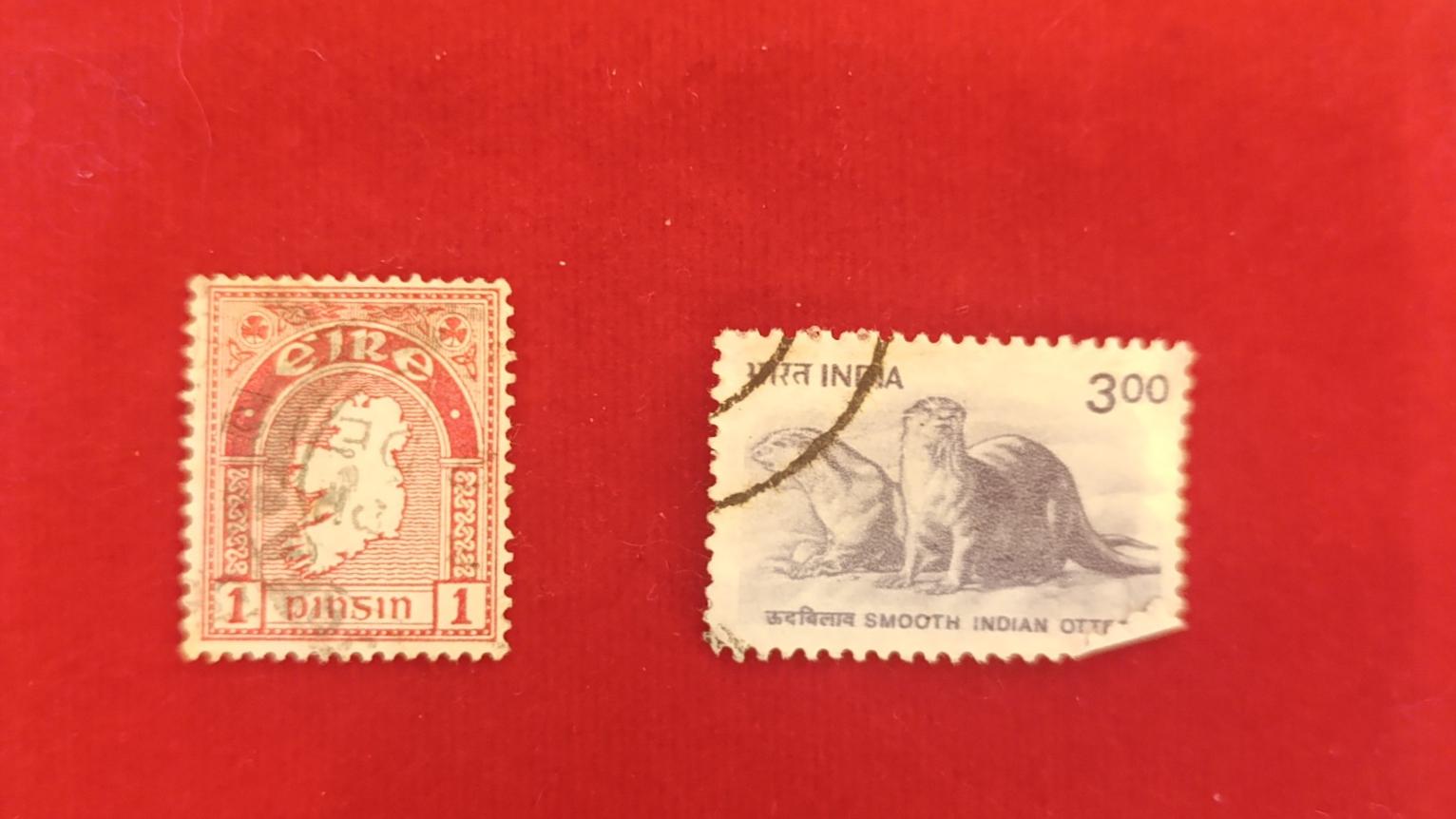 کد 99 و 98 تمبر مهر خورده خارجی 103 ساله