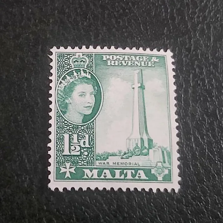 تمبر یک و یک دوم مالت مستعمره بریتانیا 1956