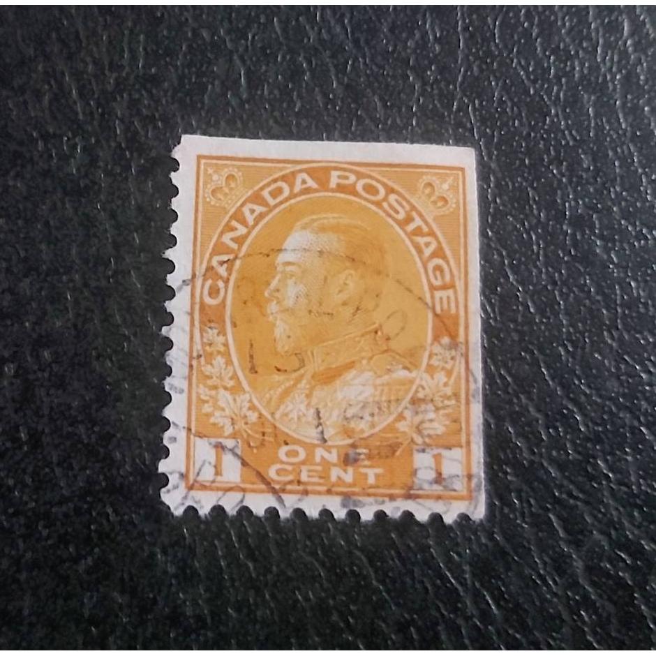 تمبر کلاسیک 1سنت زرد کانادا سال 1922