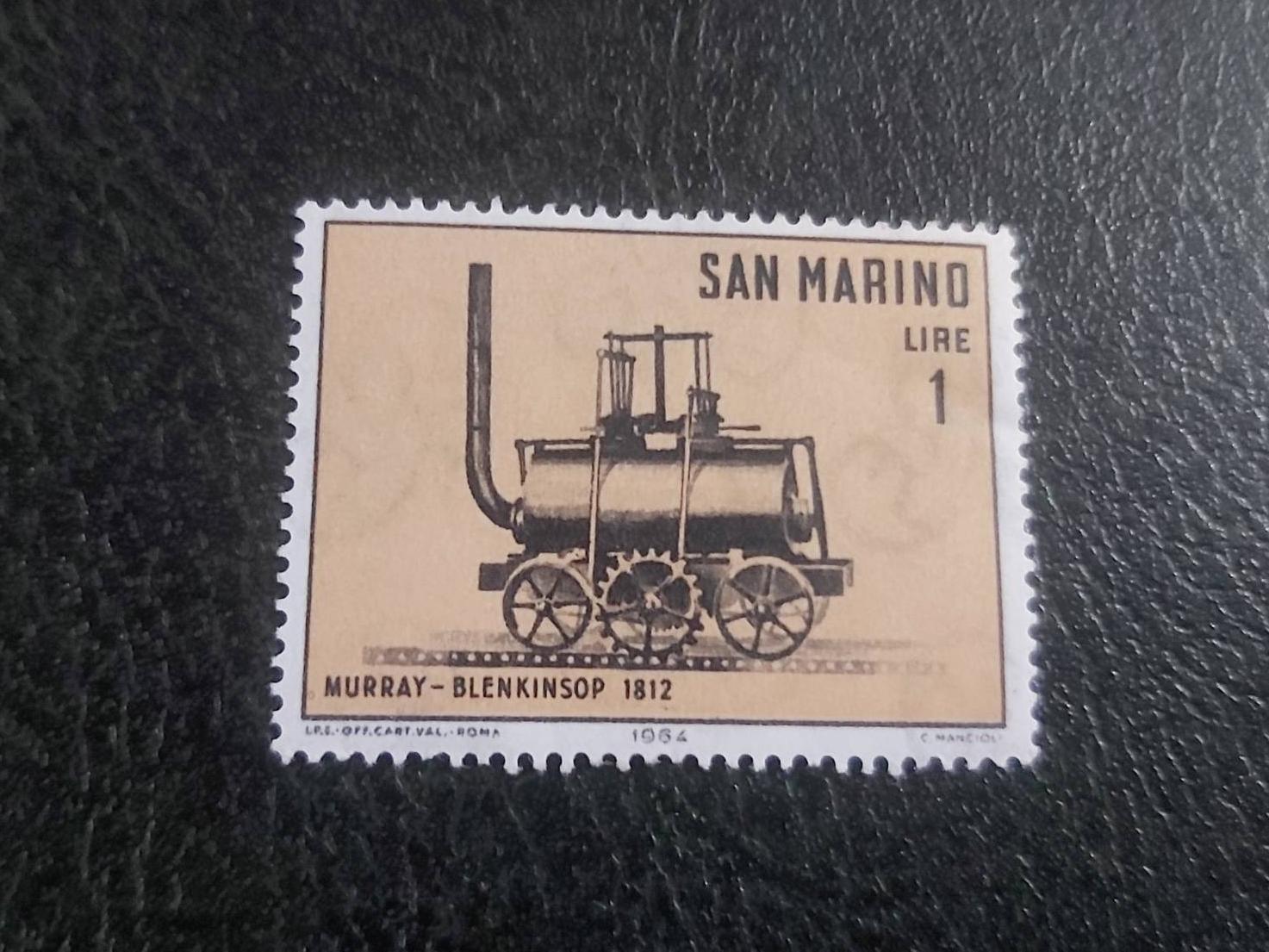 تمبر سنمارینو سال 1964 لوکوموتیو