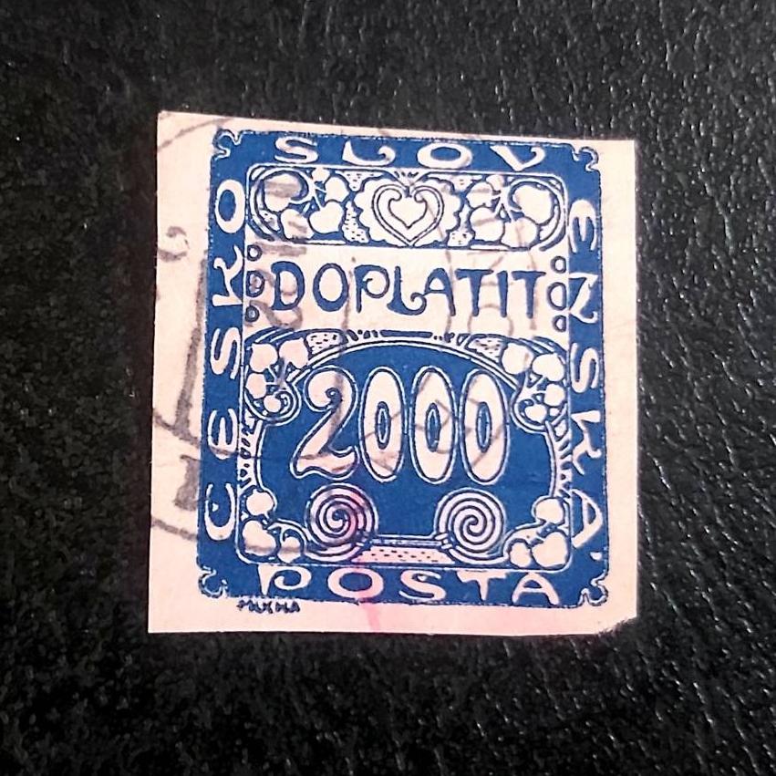 تمب کلاسیک پستی چک و سلواکی سال 1918کمیاب