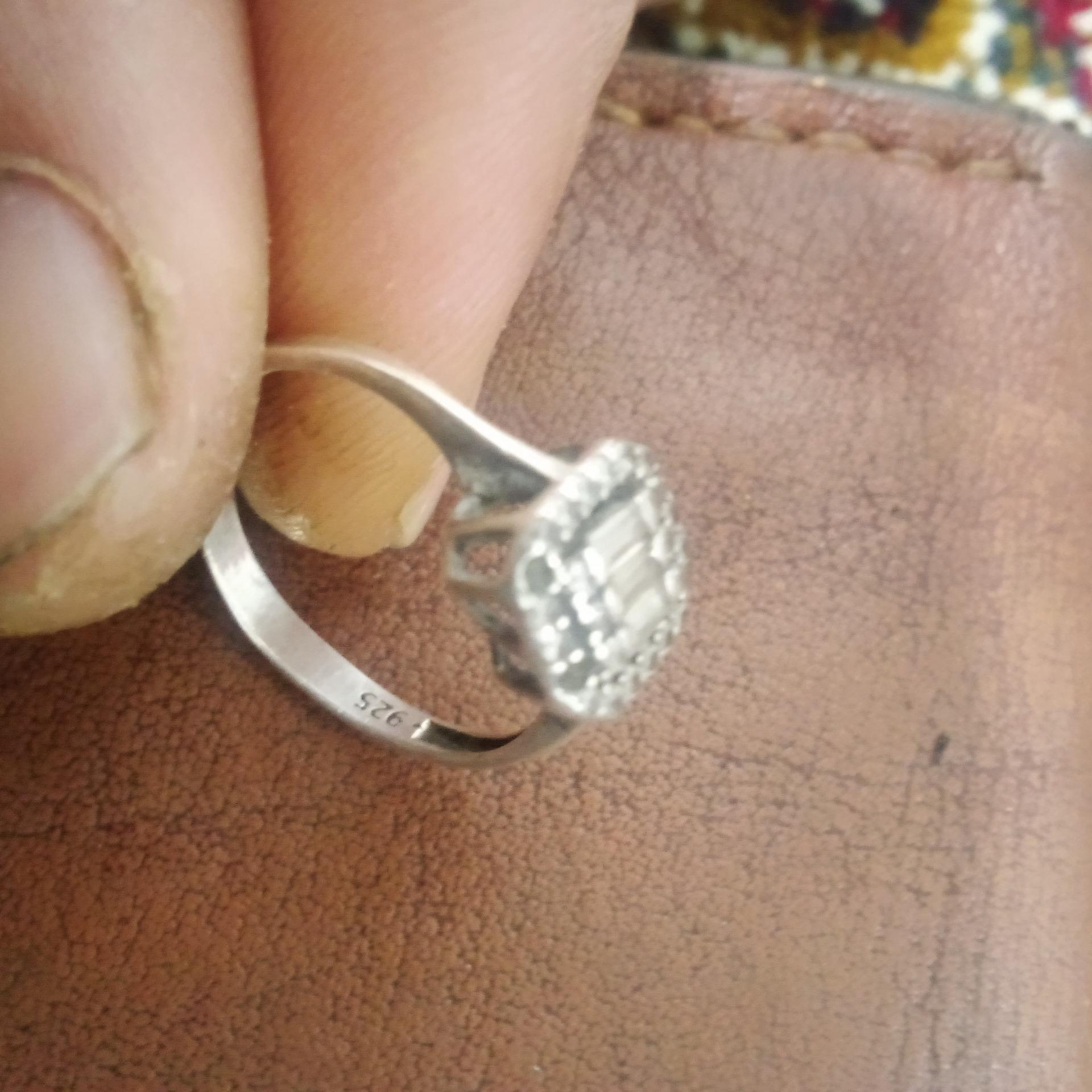 انگشتر نقره 925پلاسزنانه دست ساز