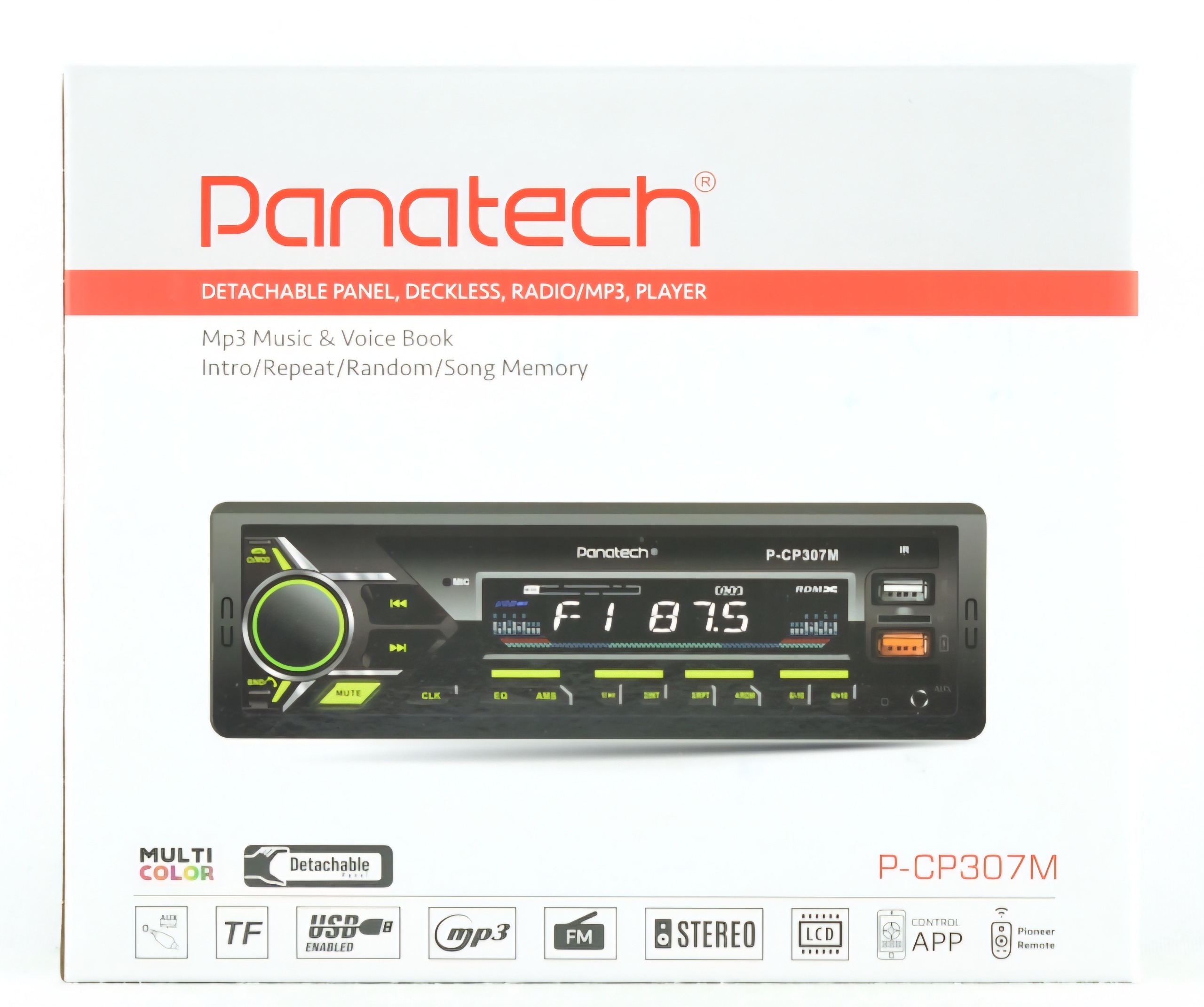 ضبط ماشین پنل جدا بلوتوث دار آی سی بزرگ