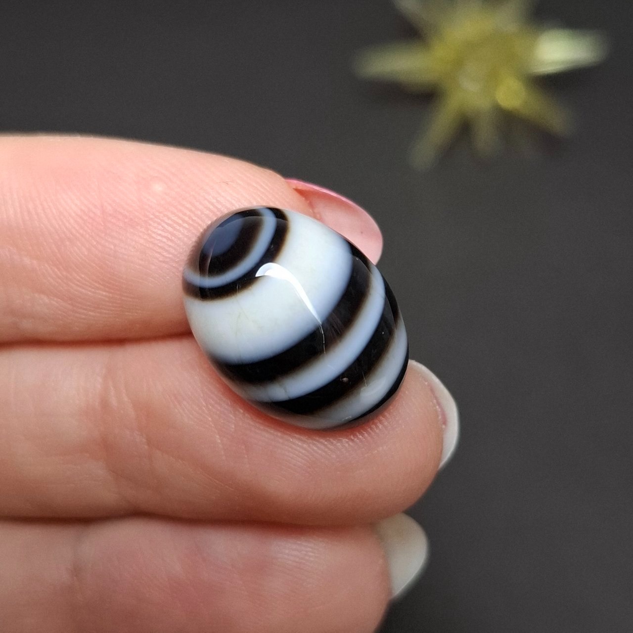 نگین سنگ اونیکس سلیمانی معدنی کد 10267