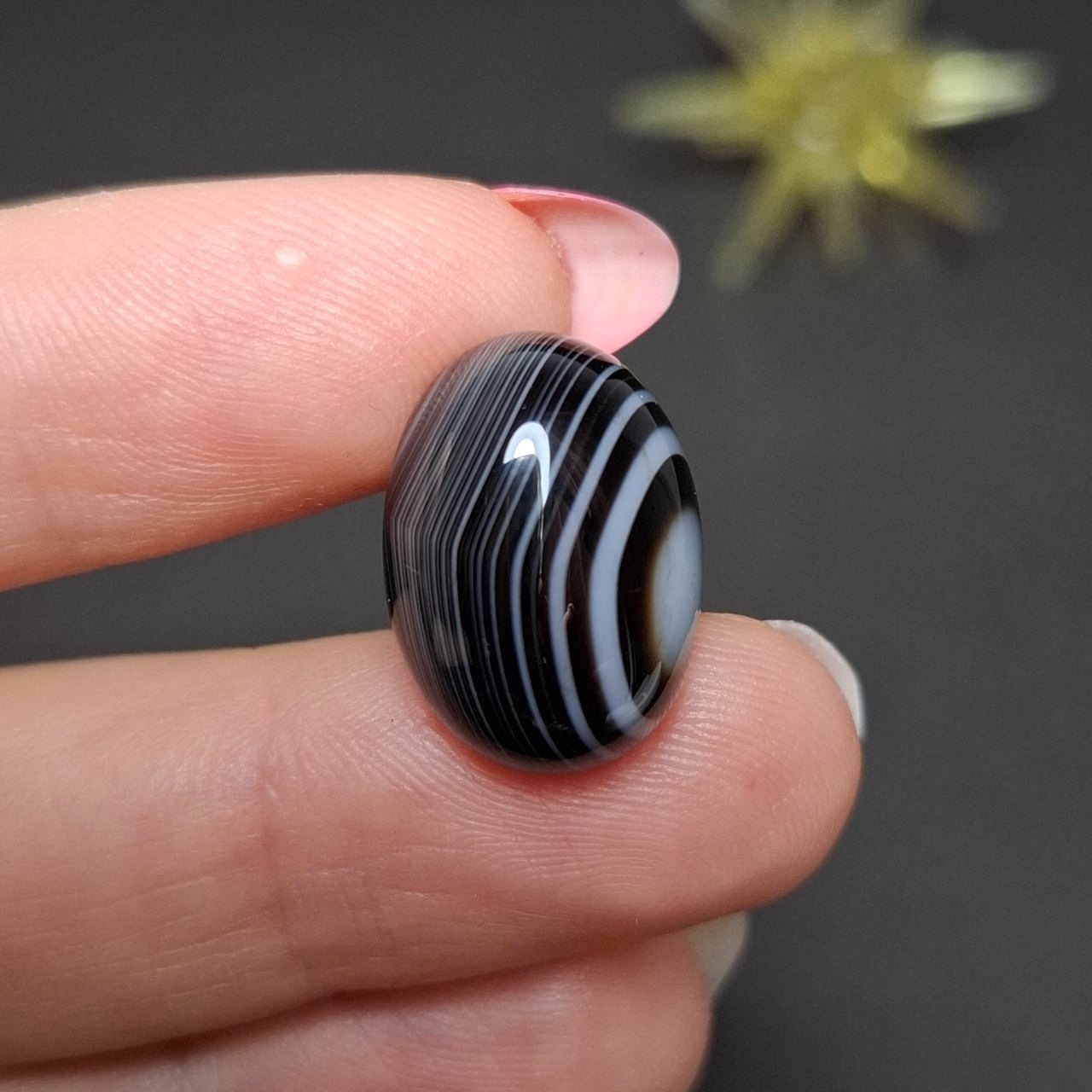 نگین سنگ اونیکس  سلیمانی معدنی کد 10268