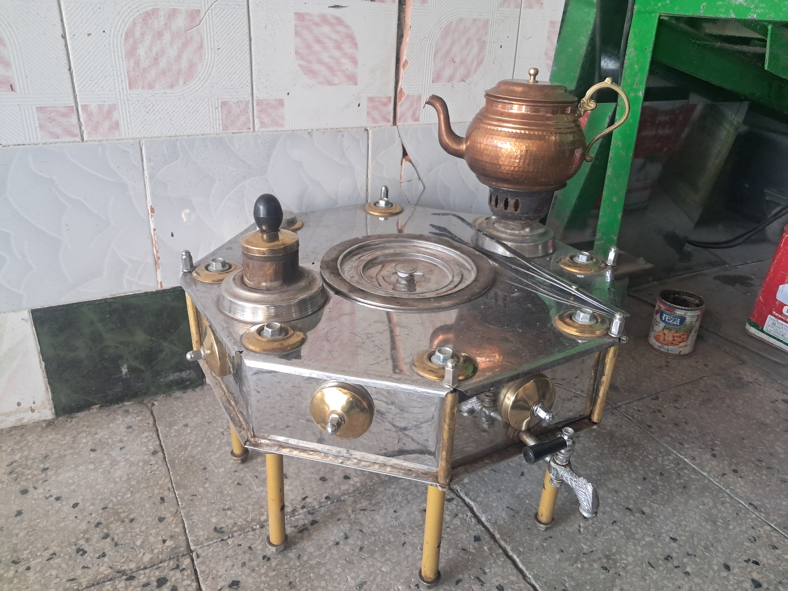 سماور زغالی و هیزمی تمام کار دست