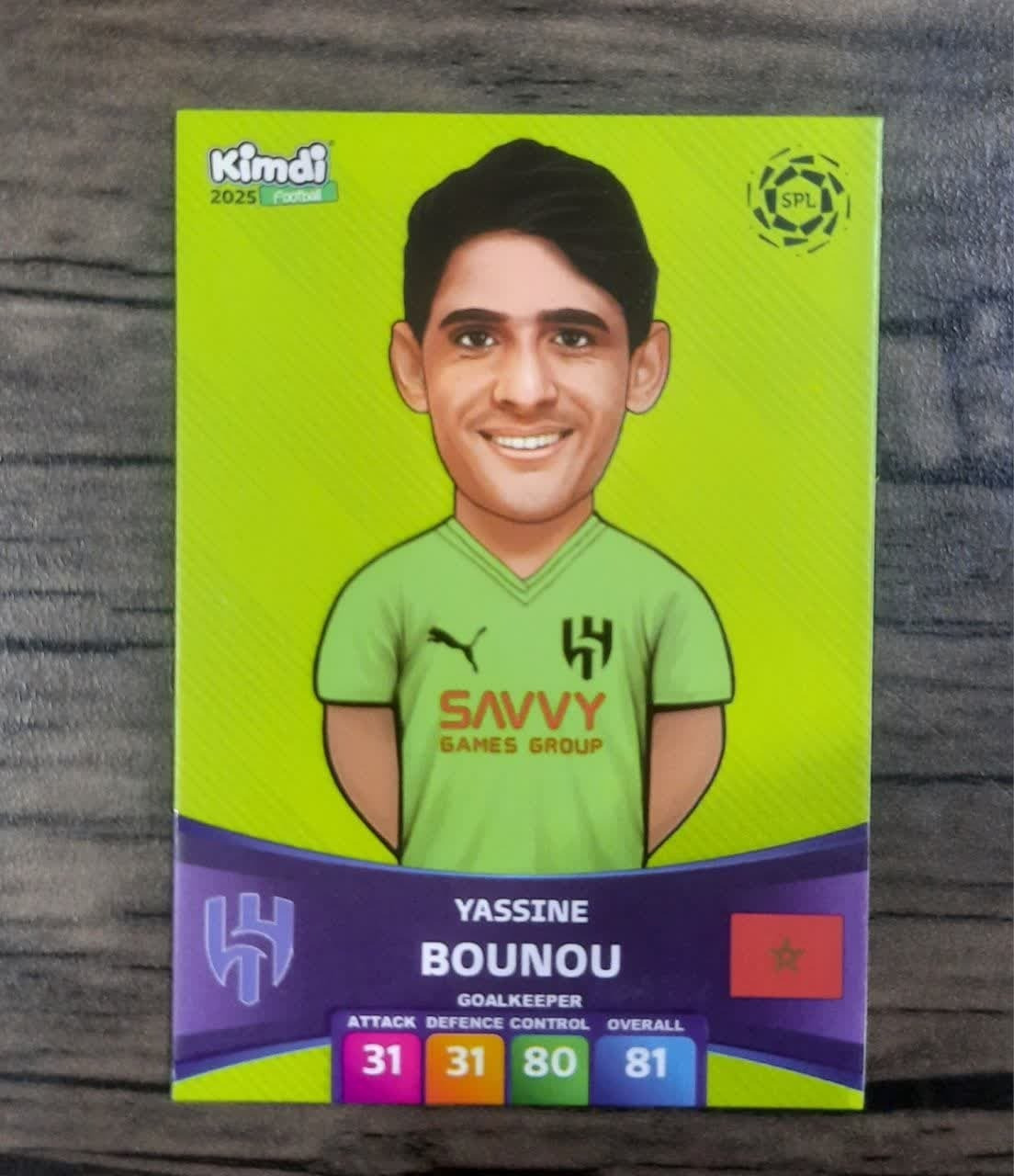 کارت کیمدی دروازه بان YASSINE BOUNOU 2025