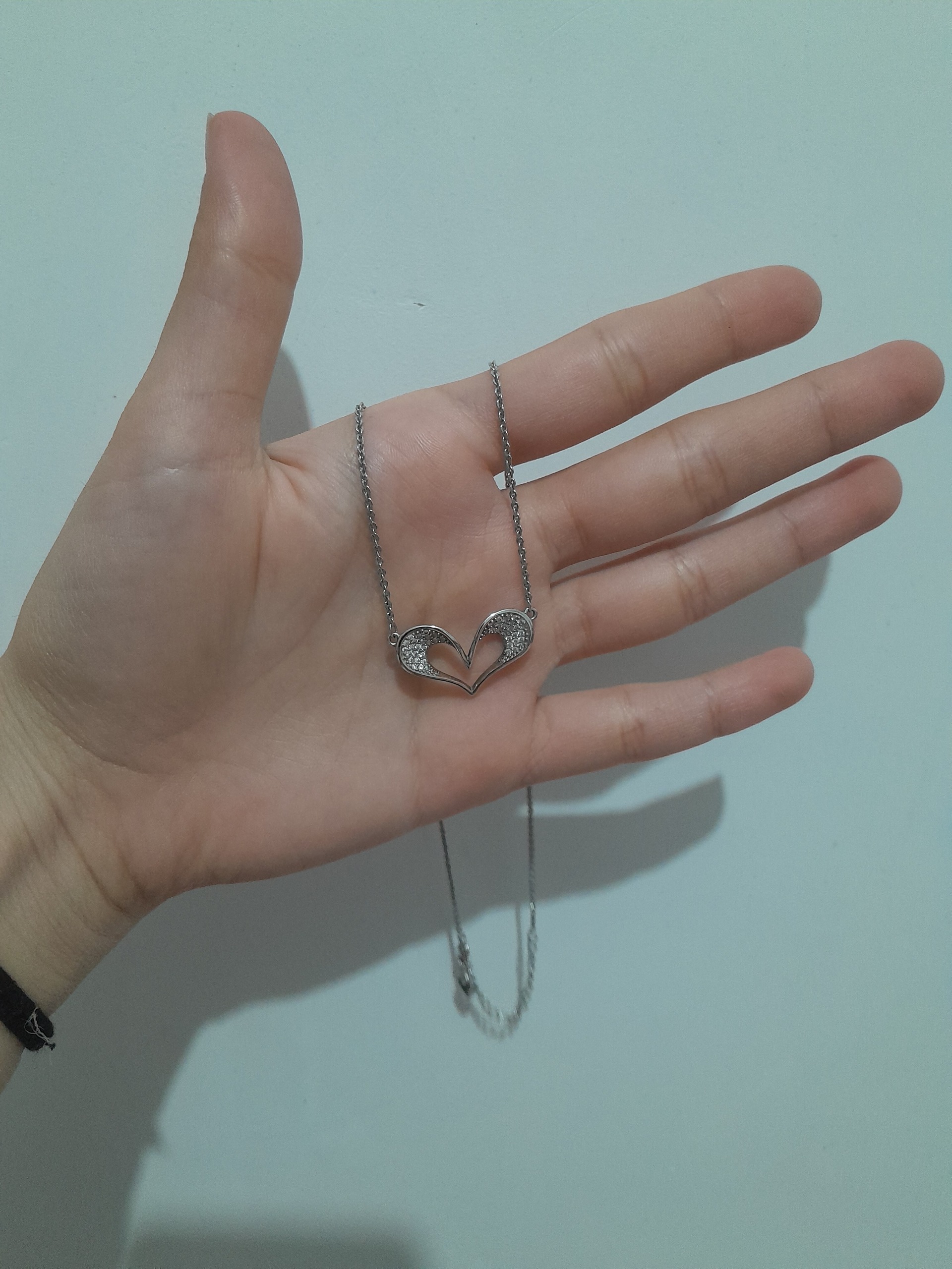 گردنبند طرح قلب نگیندار شیک و خاص