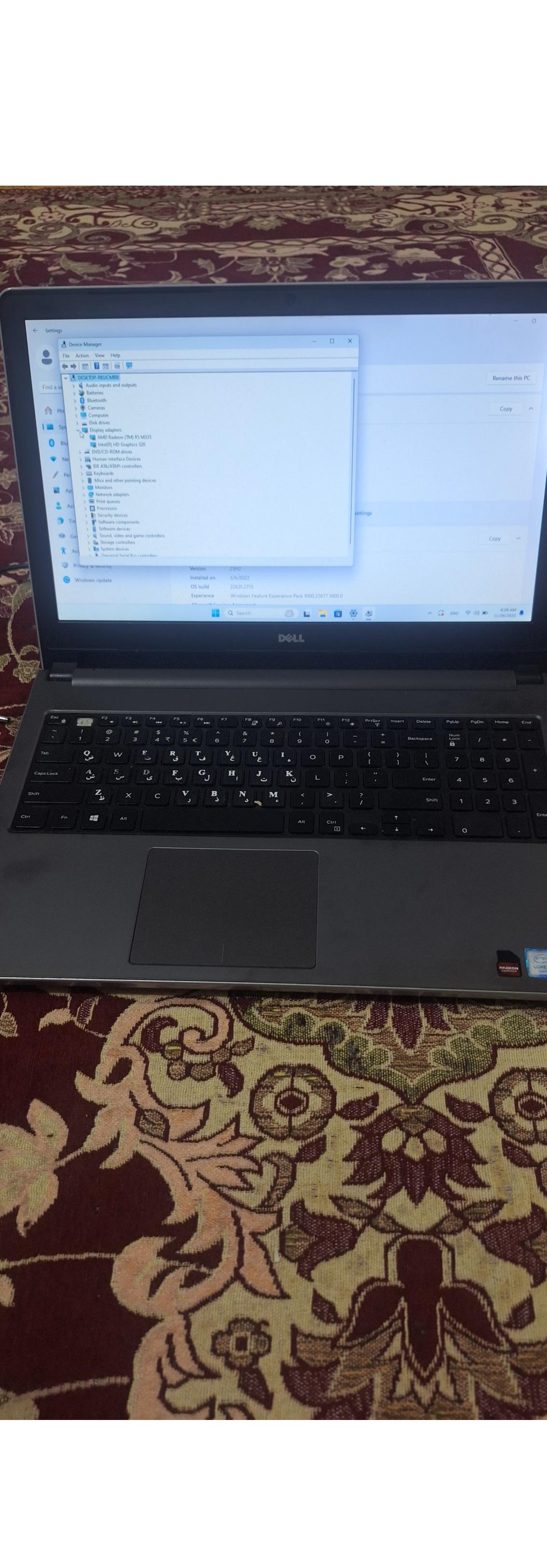 لپ تاپ دل با چهار گیگ گرافیک