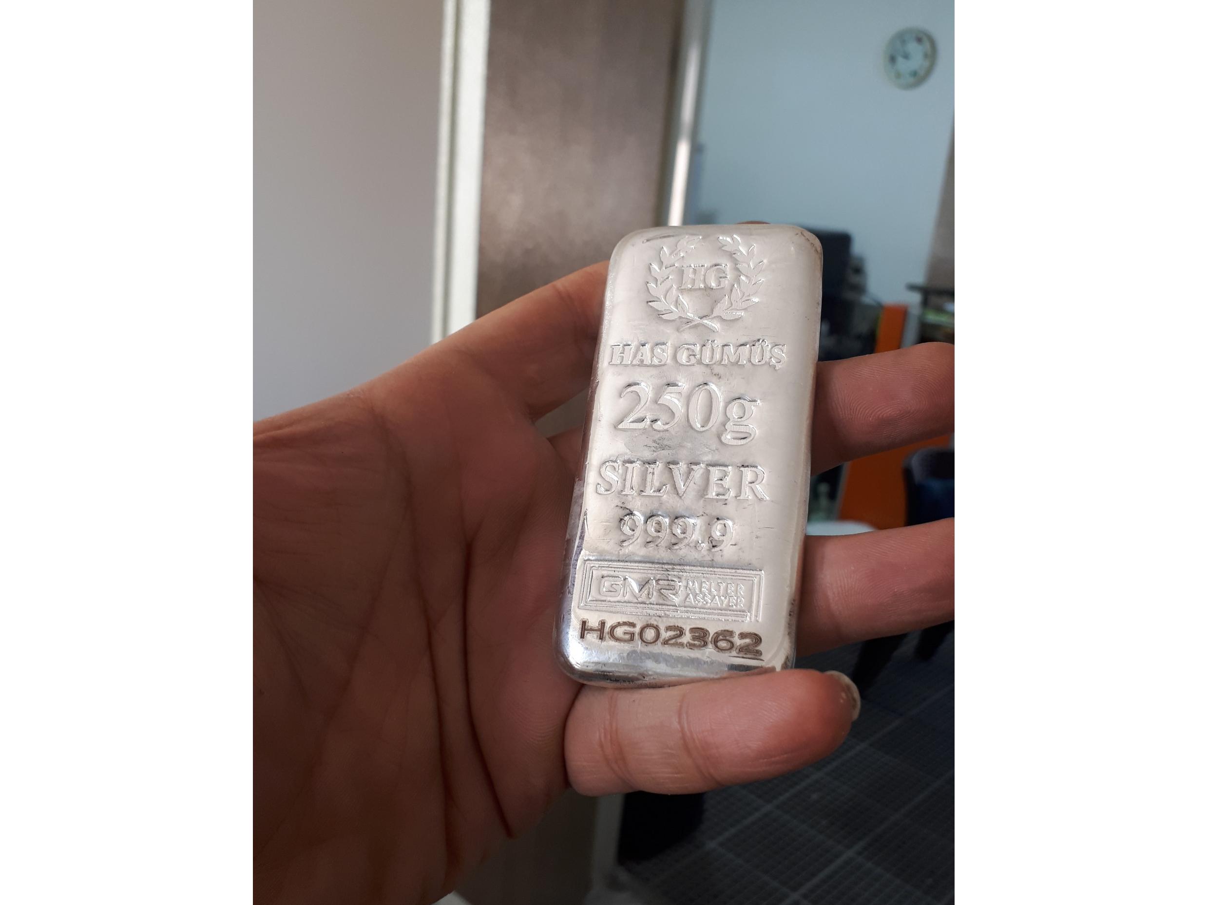 شمش نقره 250 گرمی