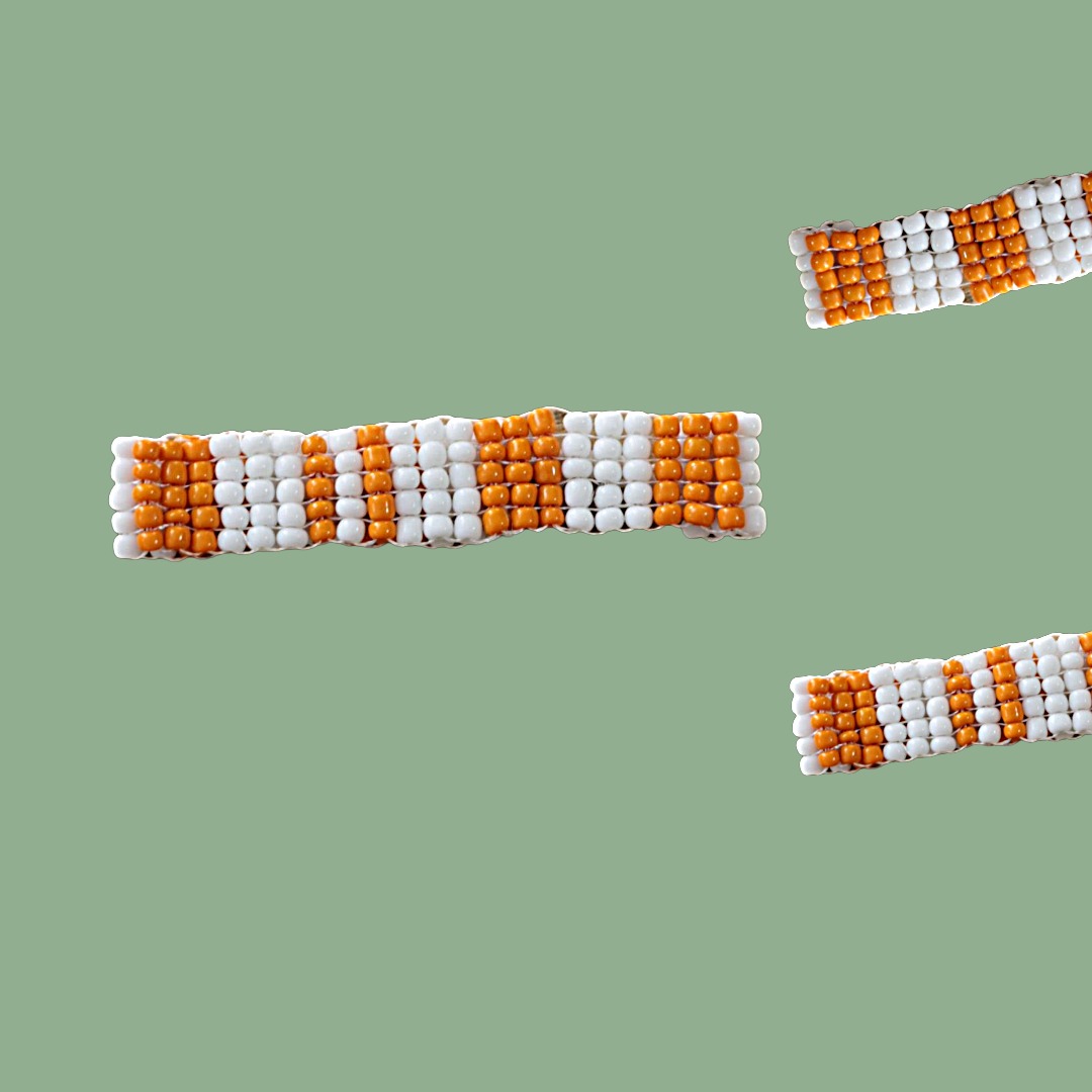 دستبند منجوق دوزی پرتقال