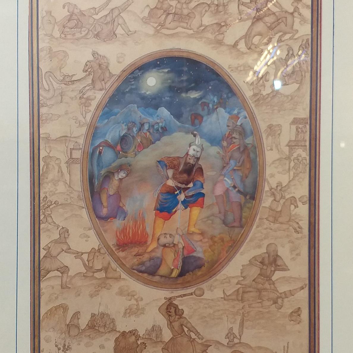 تابلو کپی مینیاتور رستم و بیژن