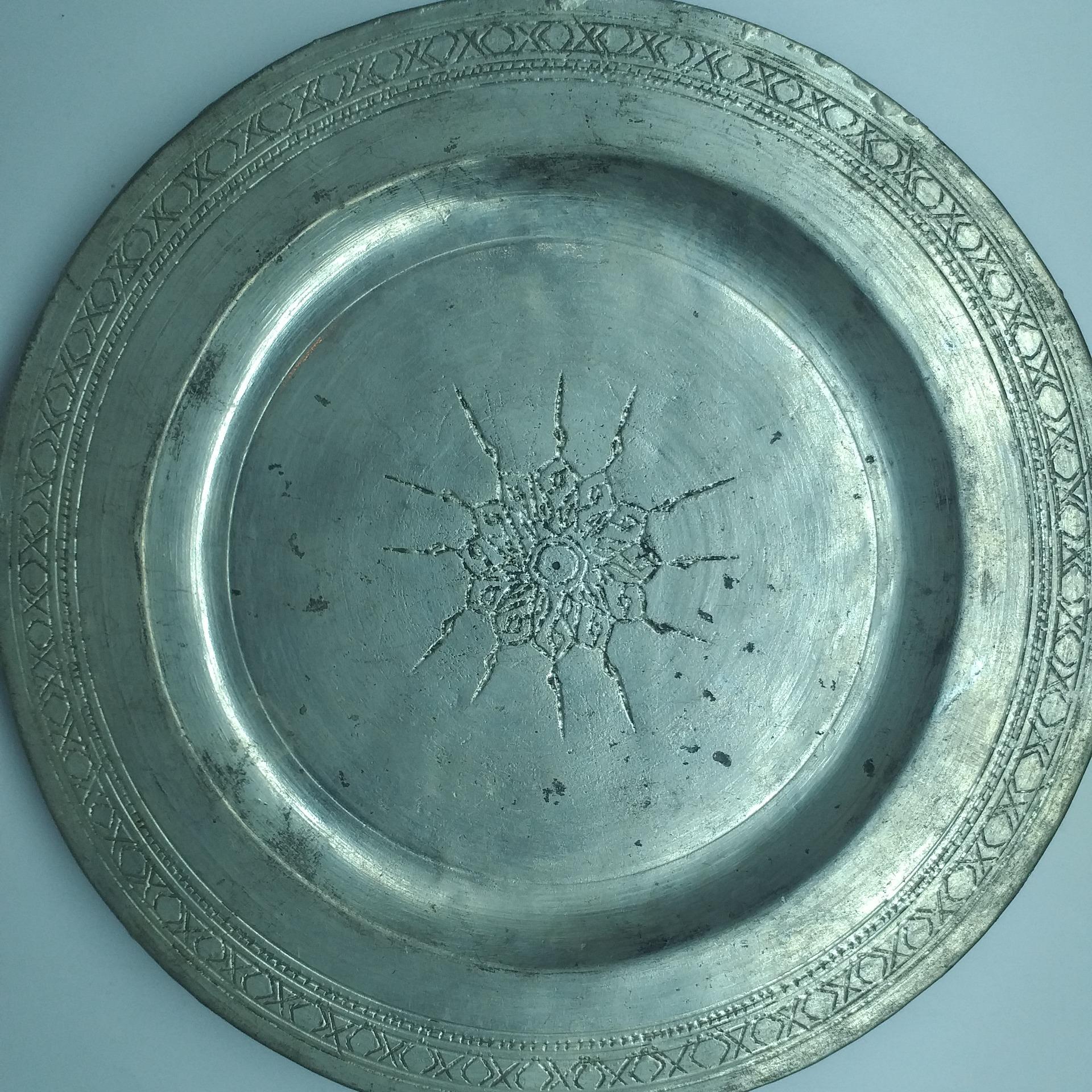 پیش دستی مهر دار قدیمی 5 عددی