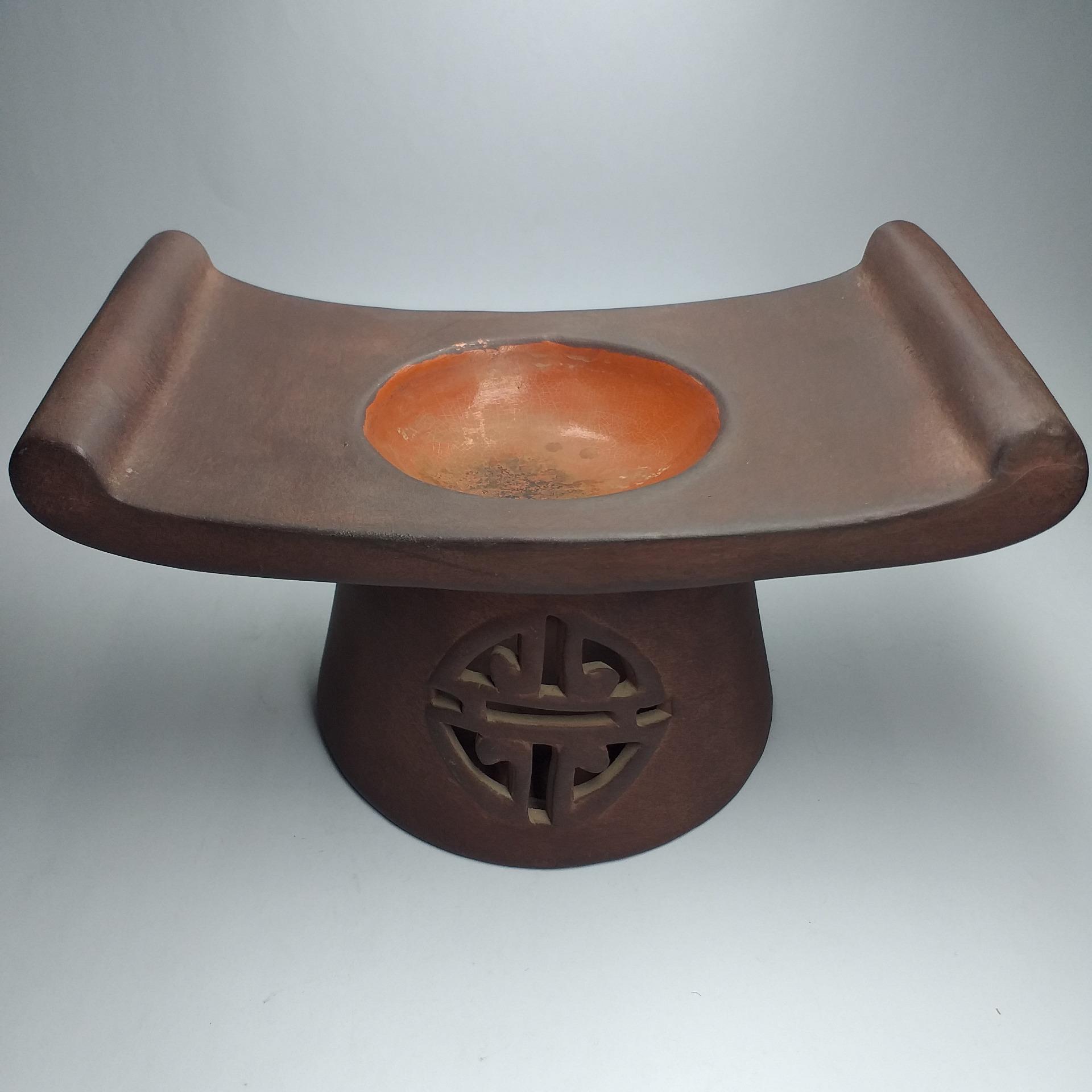 جا شمعی وارمری سفالی قدیمی