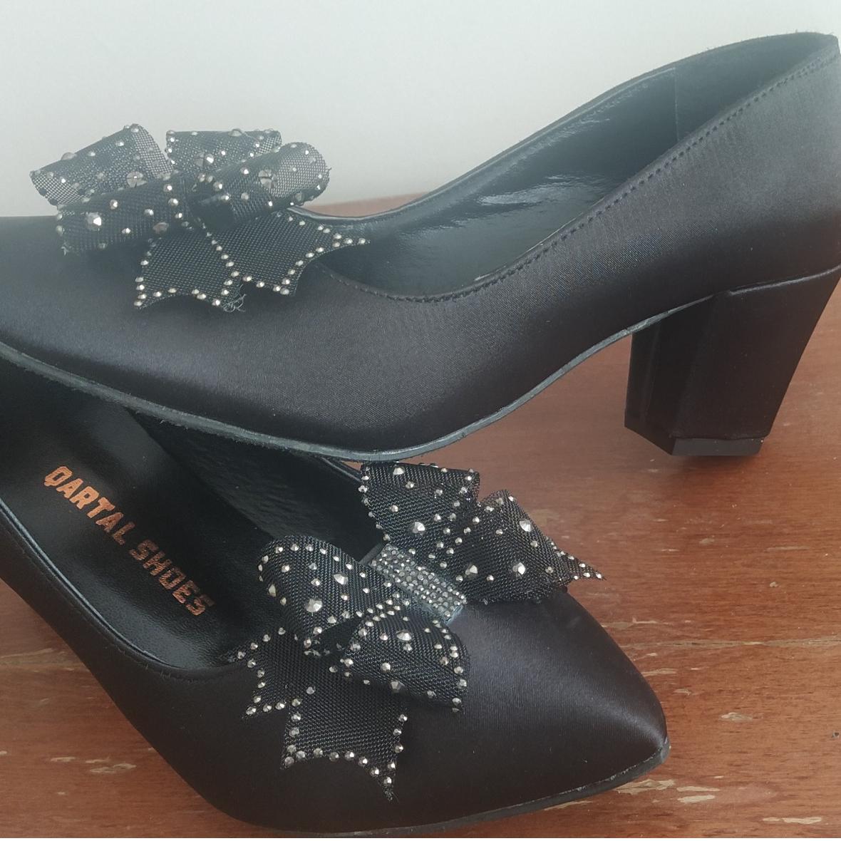 کفش مجلسی زنانه پاپیون نگین دار