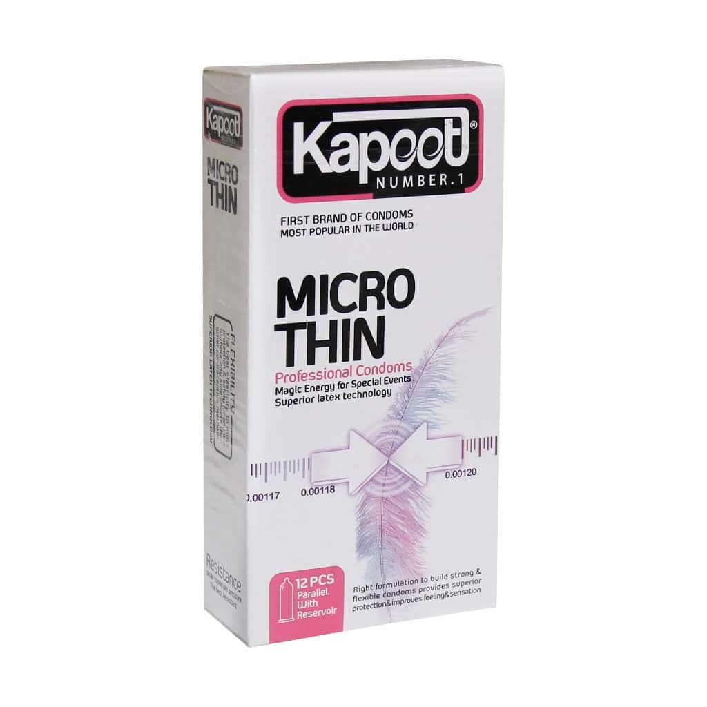کاندوم کاپوت مدل microthinفوق نازک 12 عددی