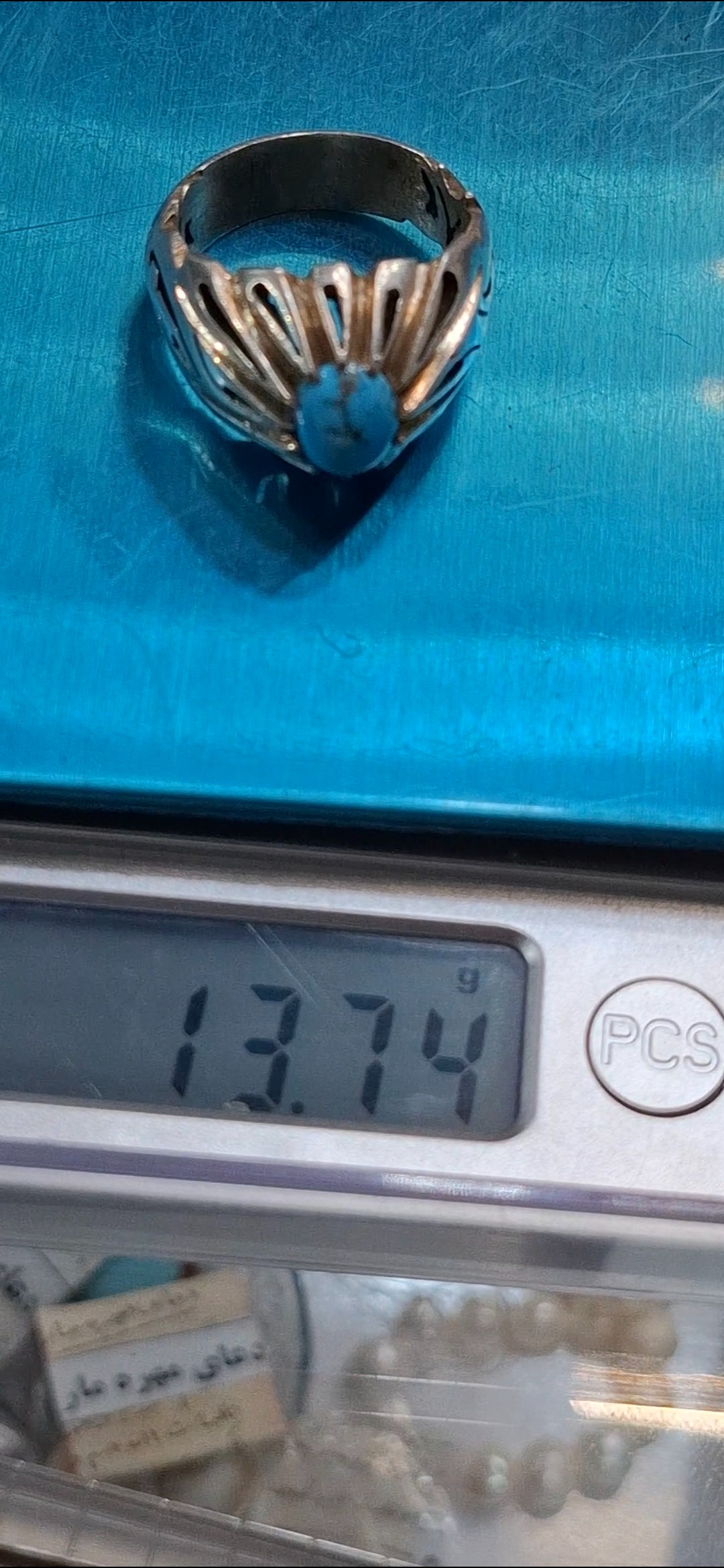 انگشتر فیروزه نیشابوری اصلی خوشرنگ