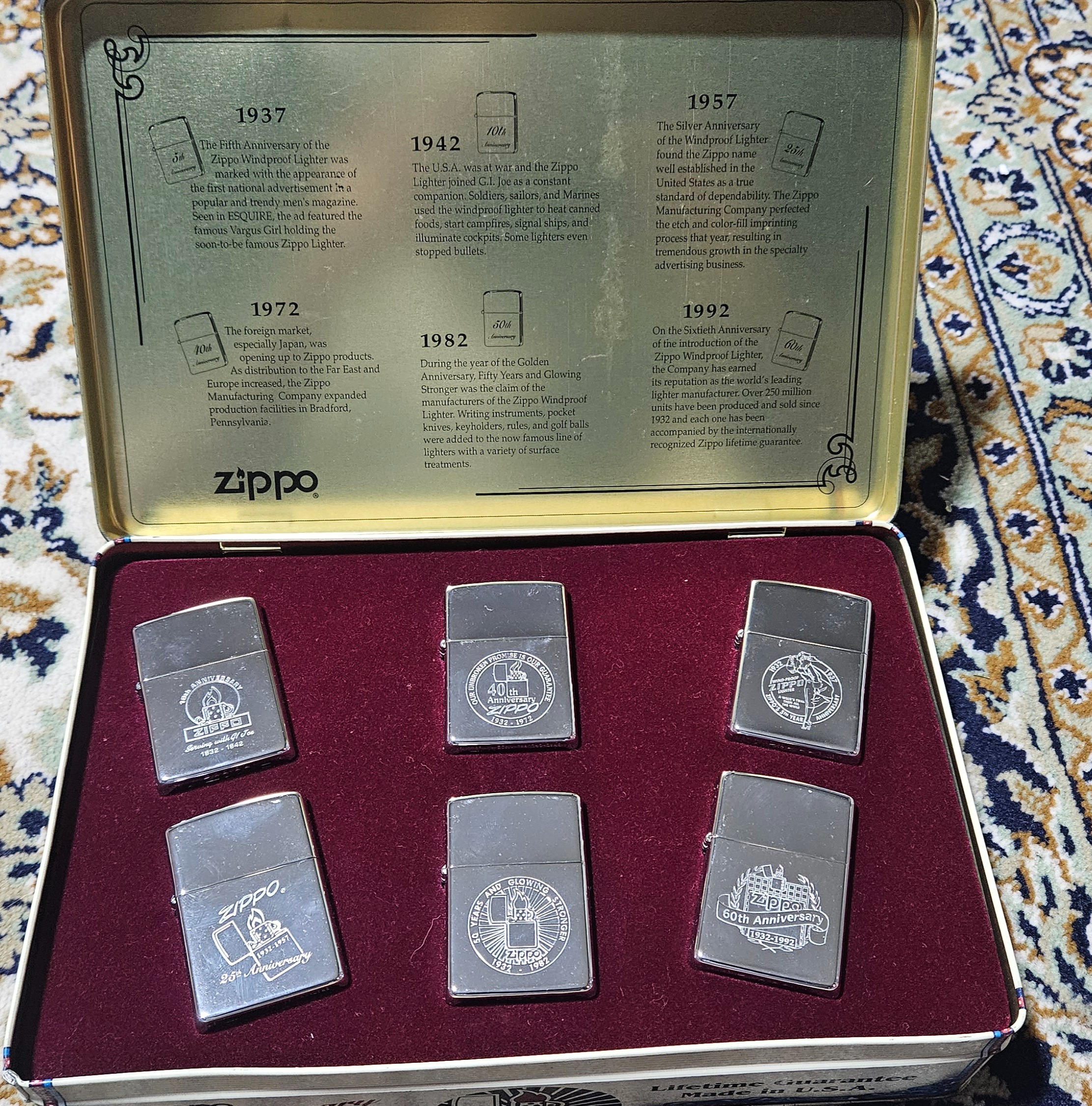 ست کلکسیونی زیپو Zippo بمناسبت 60 سالگی زیپو