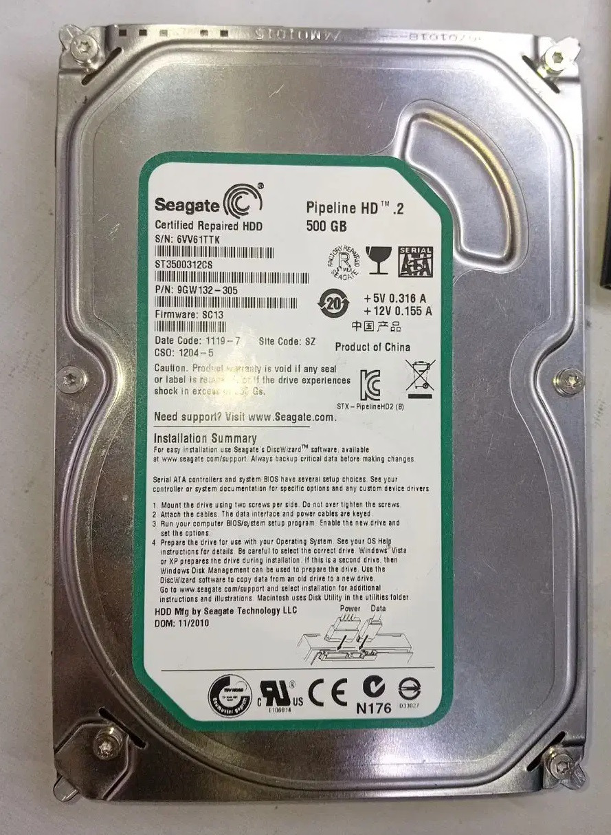 هارد اینترنال 500 گیگ سیگیت (استوک تعداد) HDD 500G