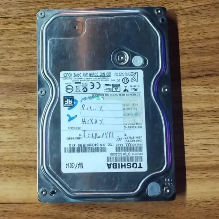هارد 500 گیگ توشیبا (هلث 25 درصد )PC HDD 500G Toshiba