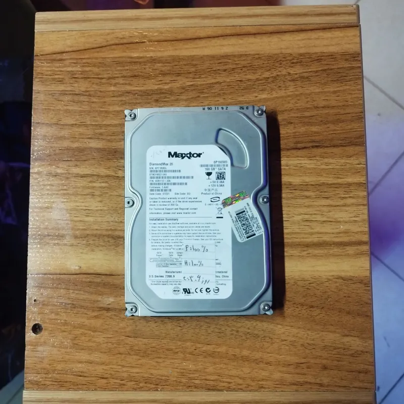هارد 160 گیگابایت مکستور هلث 100 درصد