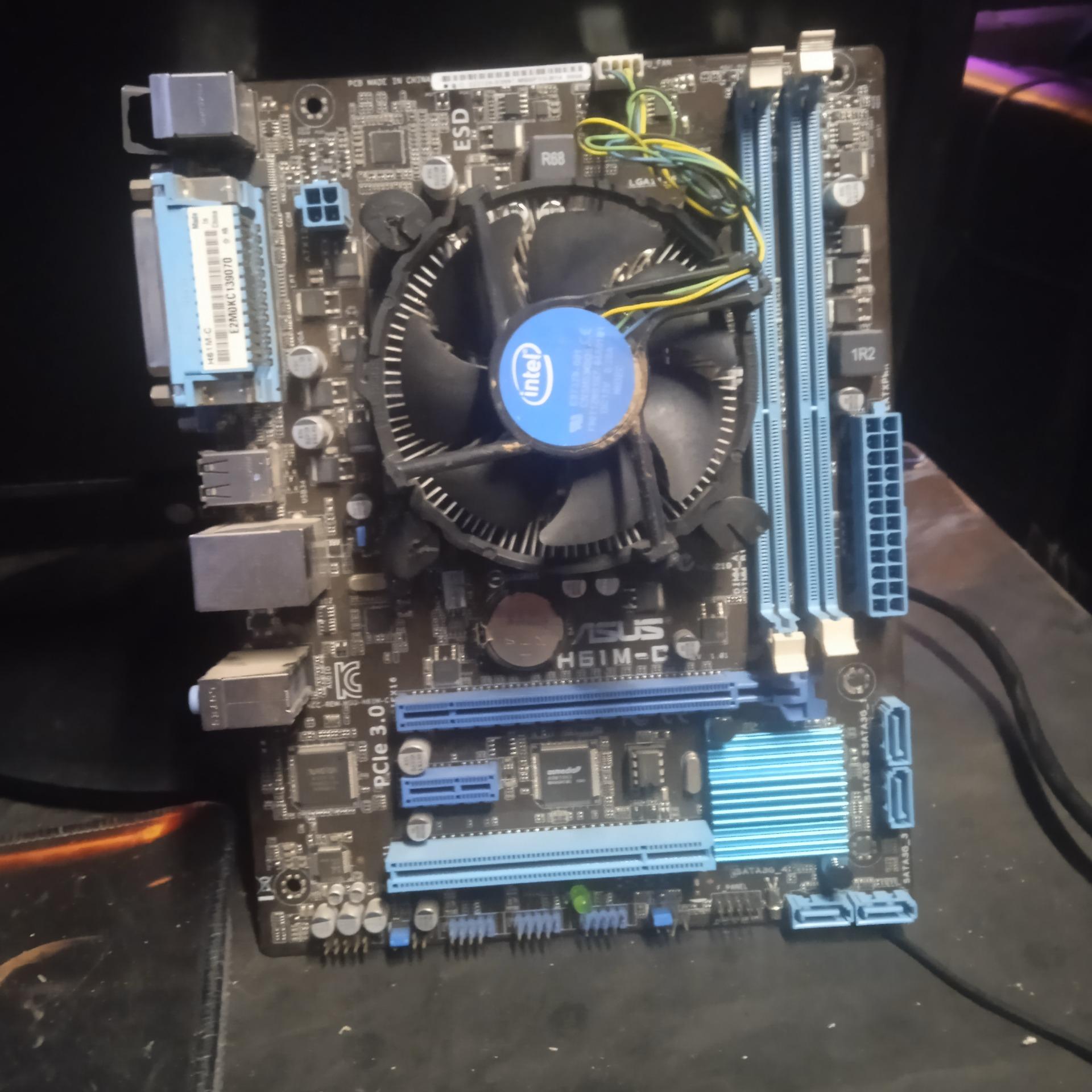 باندل G460 مادربرد H61 ایسوس نسل3 H61M-C DDR3 Asus