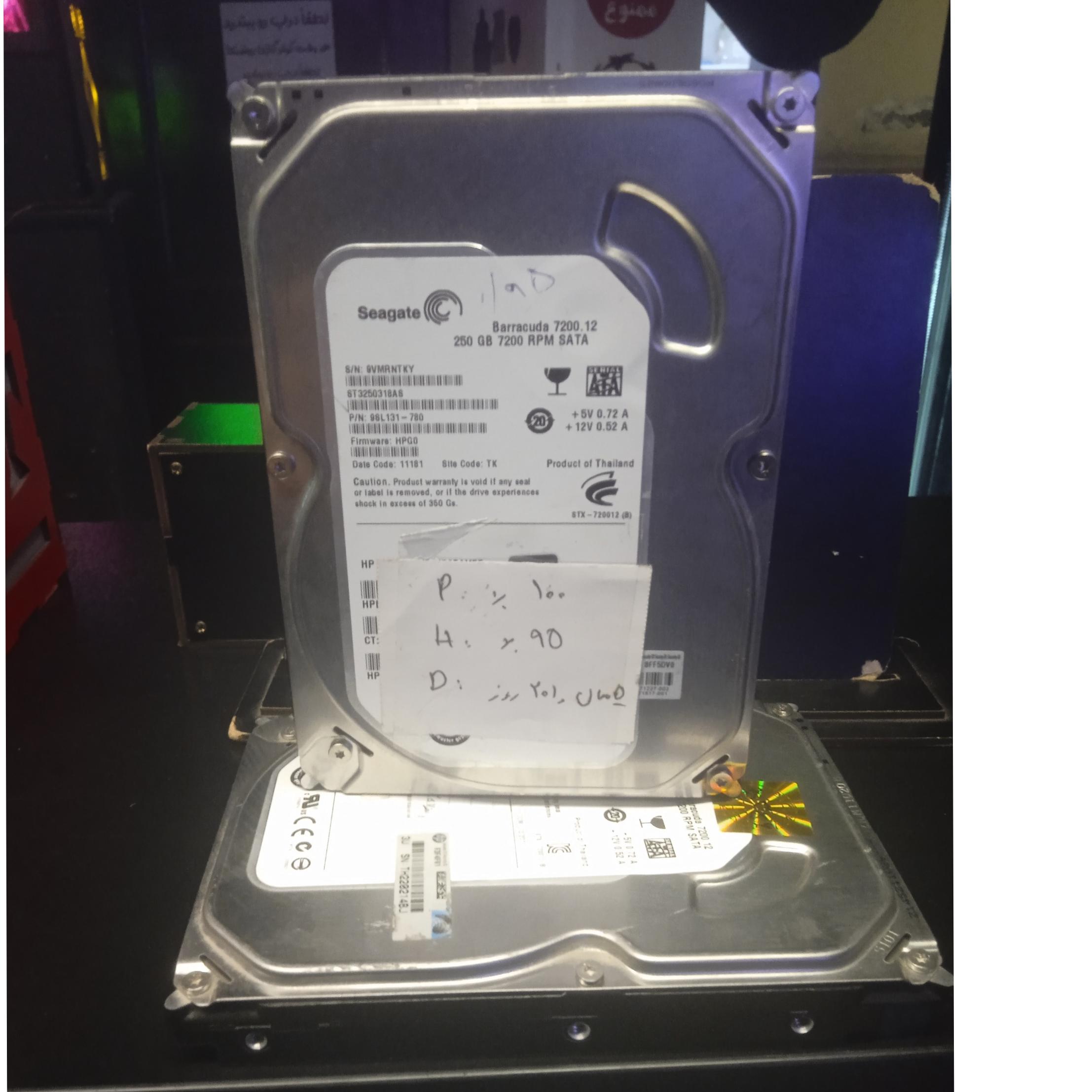 هارد سیگیت 250گیگابایت هلث 95 درصد